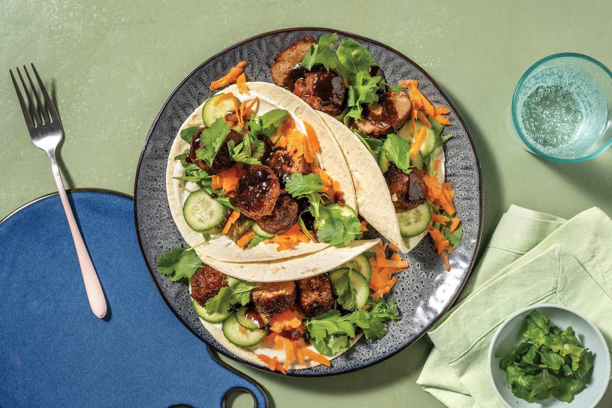 Vietnamese-Style Tofu Meatball Tacos