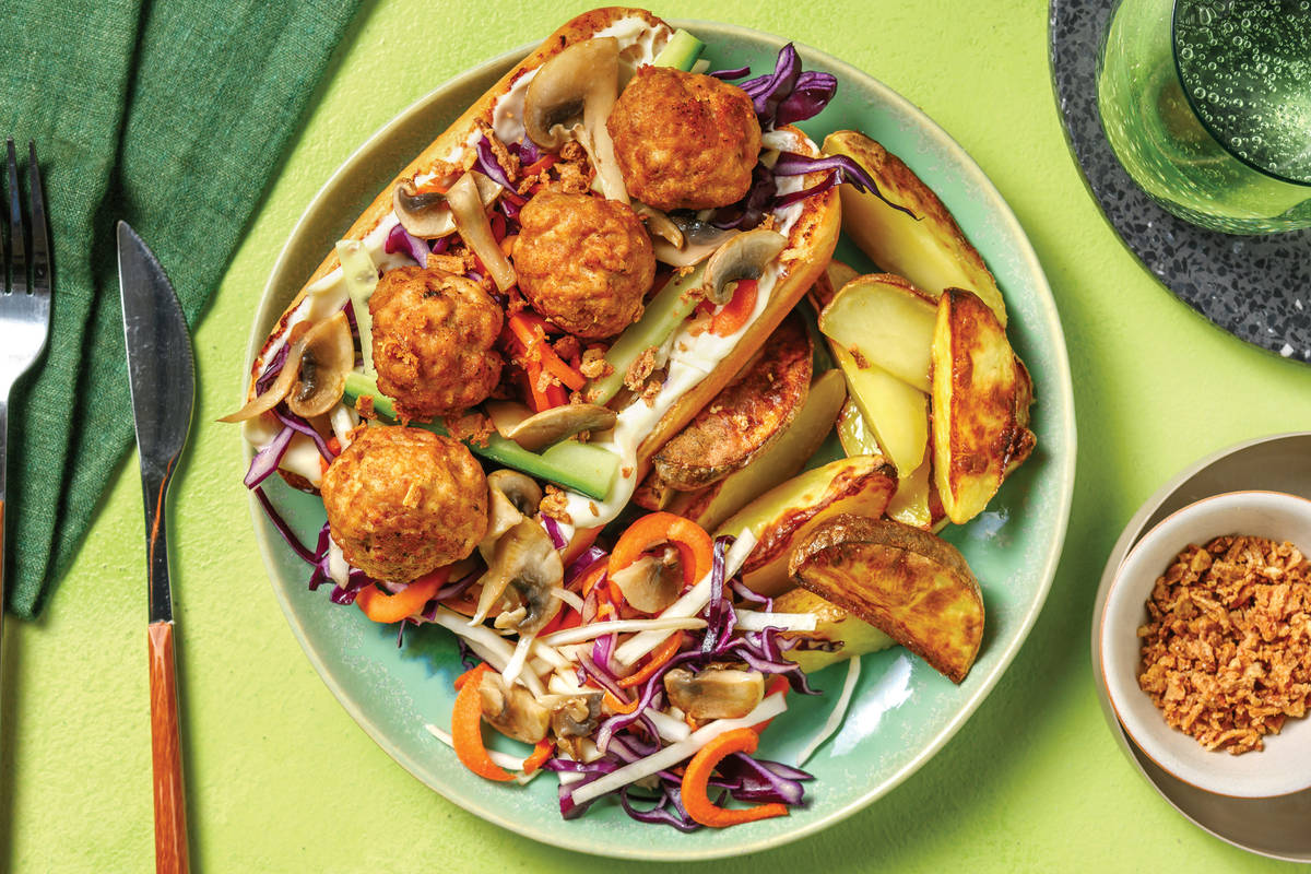 Vietnamese-Style Pork Meatball Banh Mi