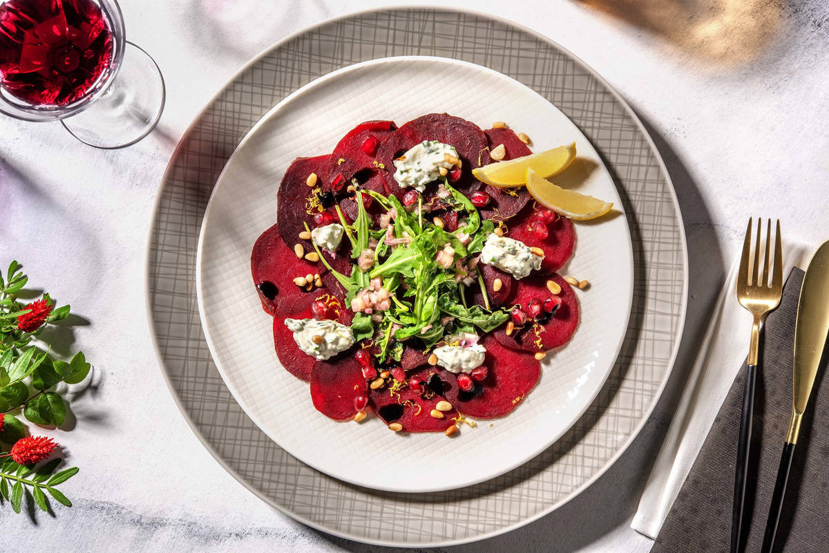 Vorspeise V: Carpaccio mit Roter Bete