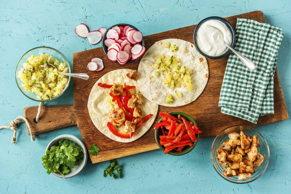 Chicken Pineapple Party Tacos