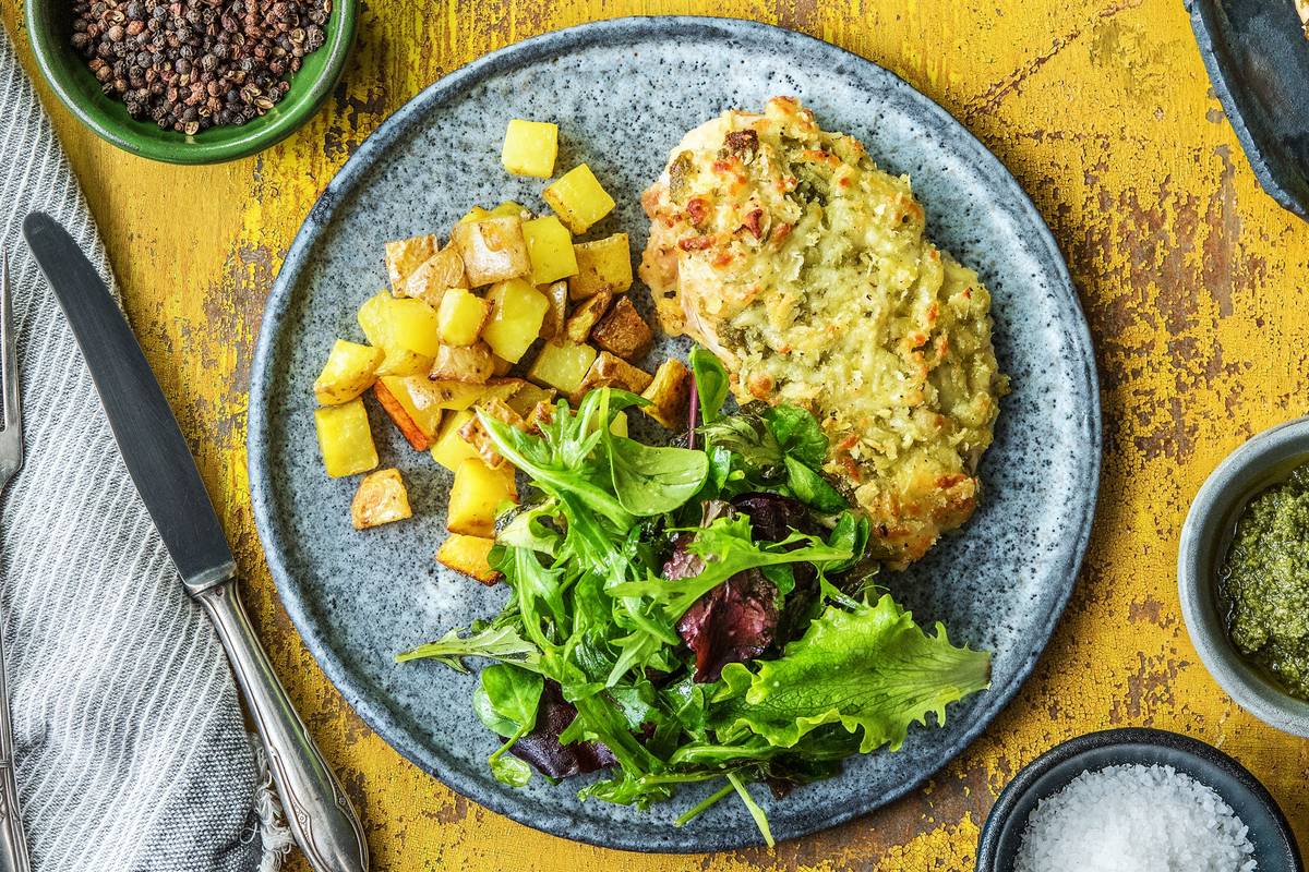 Presto Pesto Panko Chicken