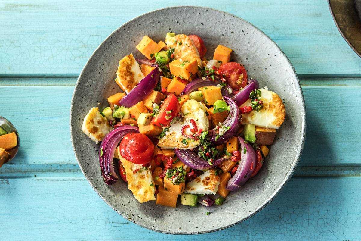 Grilled Cheese and Veggie Jumble