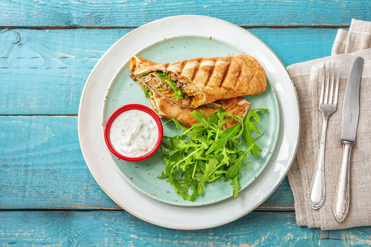 Warm Lebanese Dinner Wraps