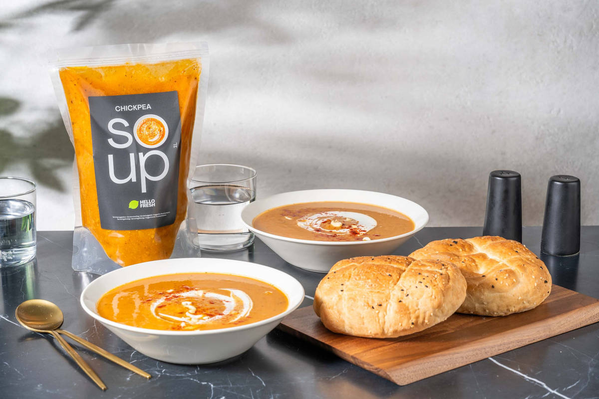 Wärmende Kichererbsensuppe mit Mini-Fladenbrot