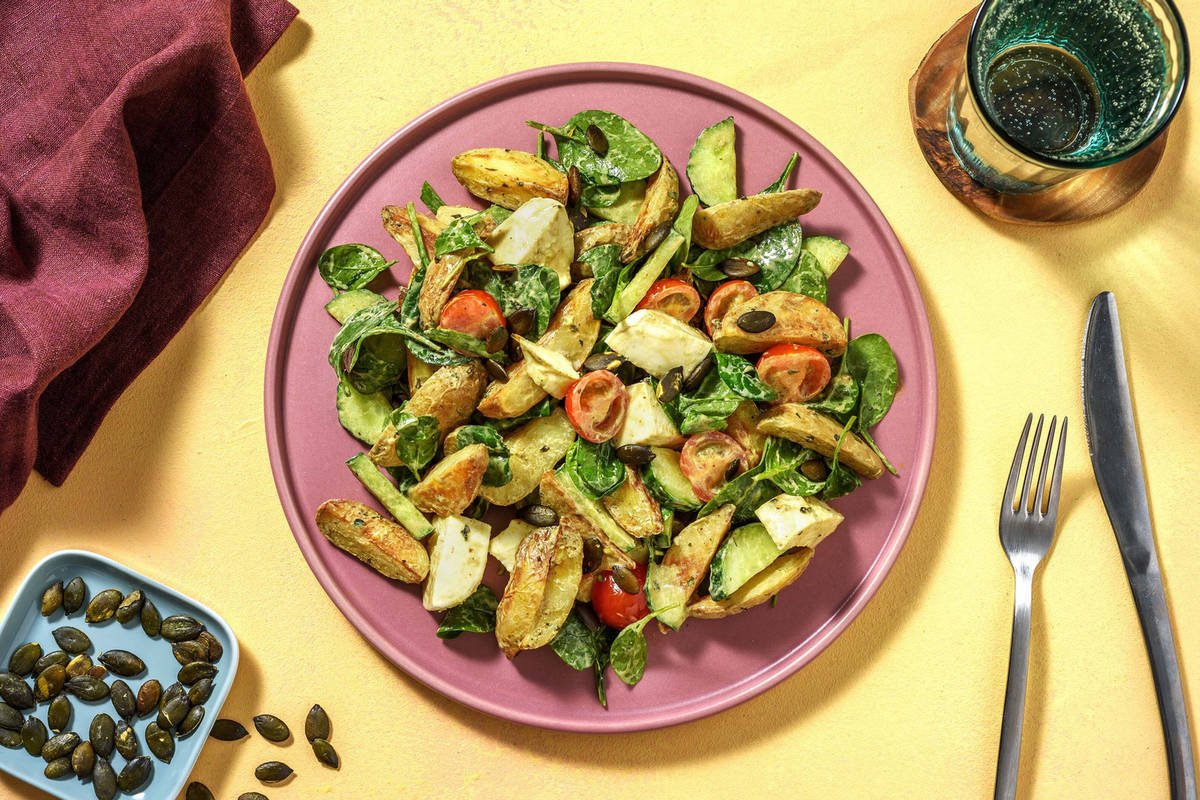 Warmer Kartoffelsalat mit Mozzarella
