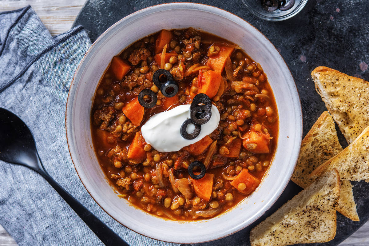 Warming Beef Harira-Style Soup