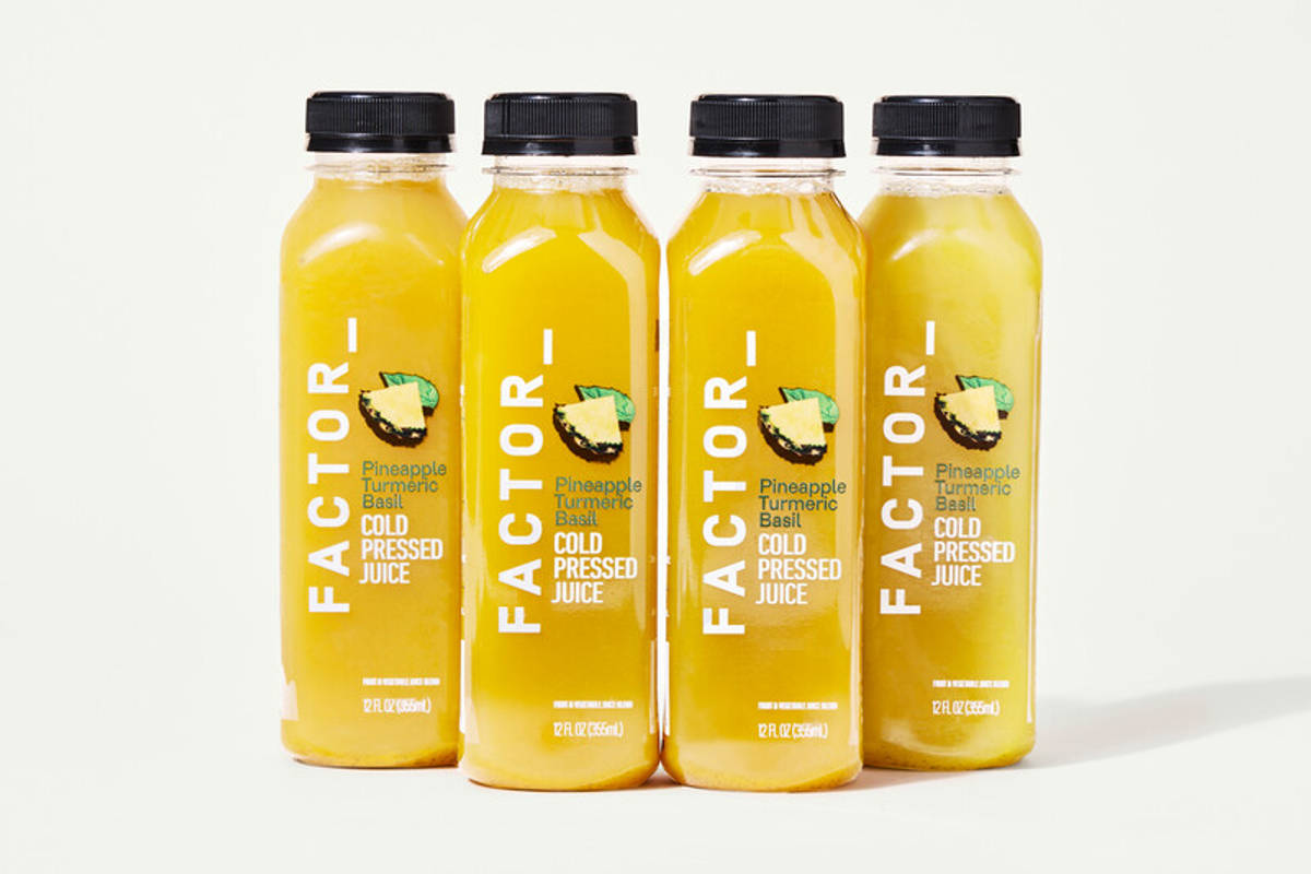 Pineapple Turmeric Basil Cold-Pressed Juice