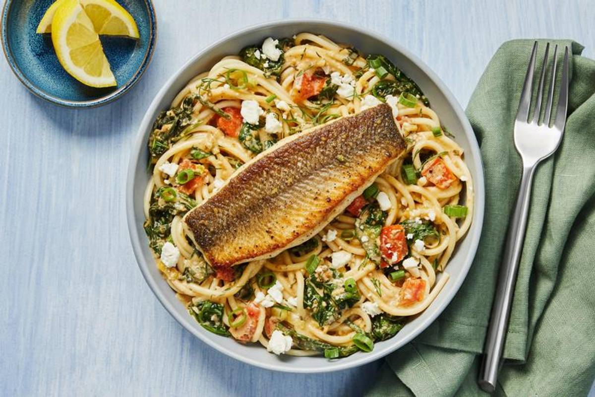 Greek Diner Spaghetti with Barramundi
