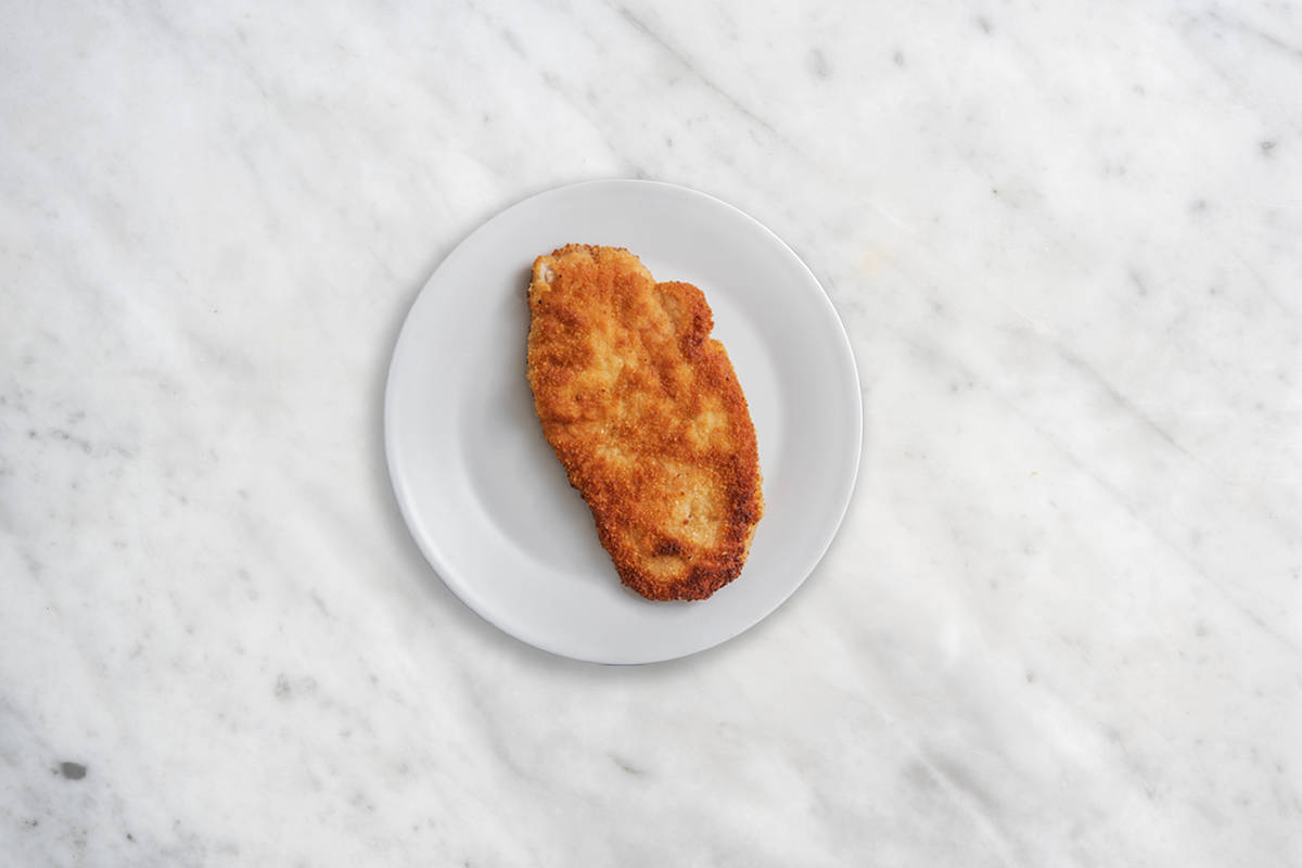 Wienerschnitzel van varkensvlees als extra