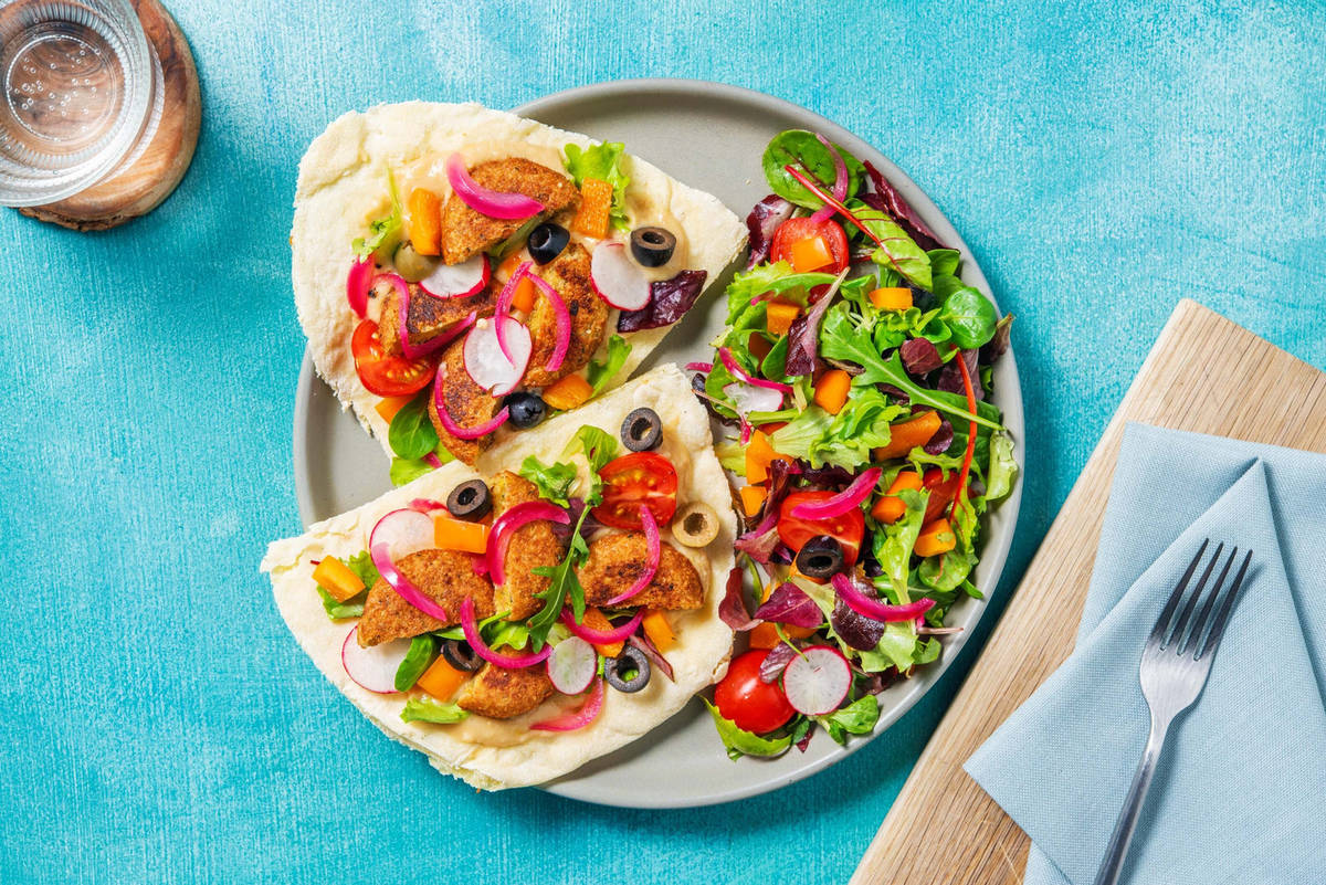 Wraps arc-en-ciel aux falafels