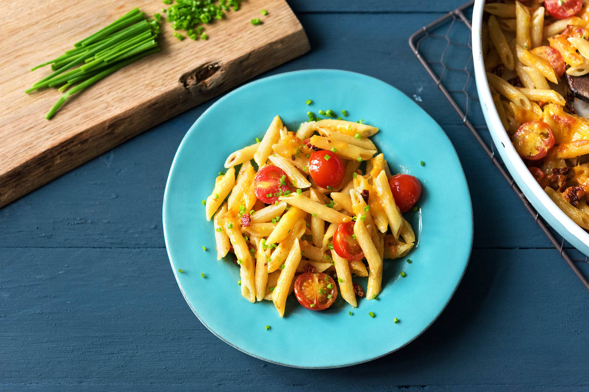Würziger Penne-Auflauf