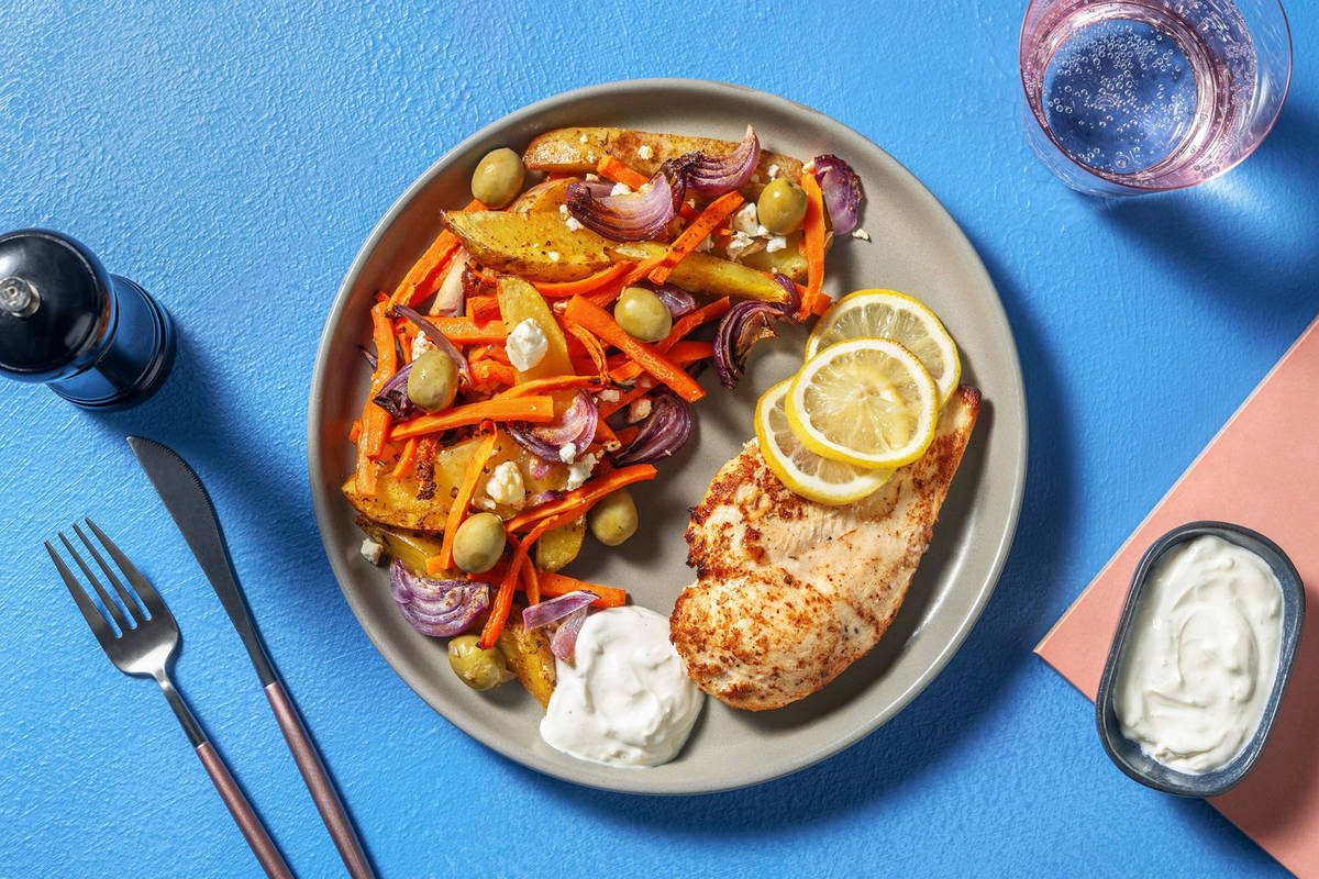 Würziges Zitronen-Poulet mit Ofengemüse