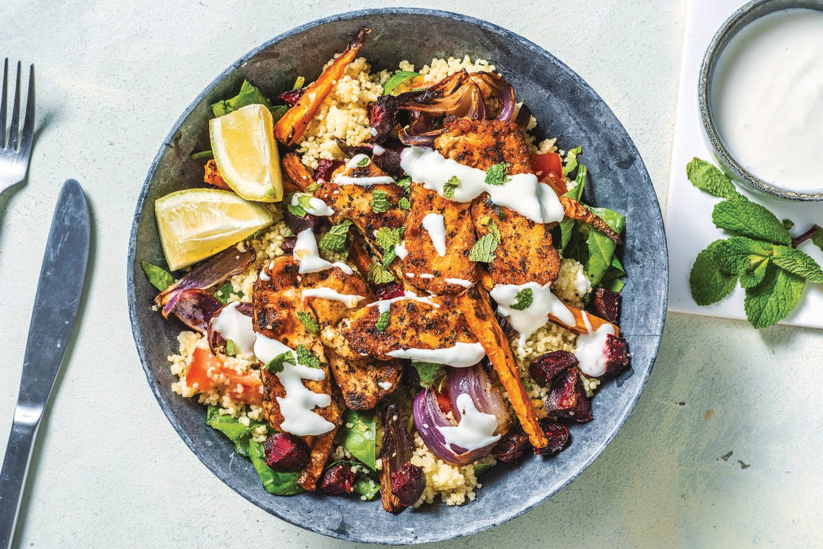 Moroccan Spiced Haloumi & Veggie Couscous