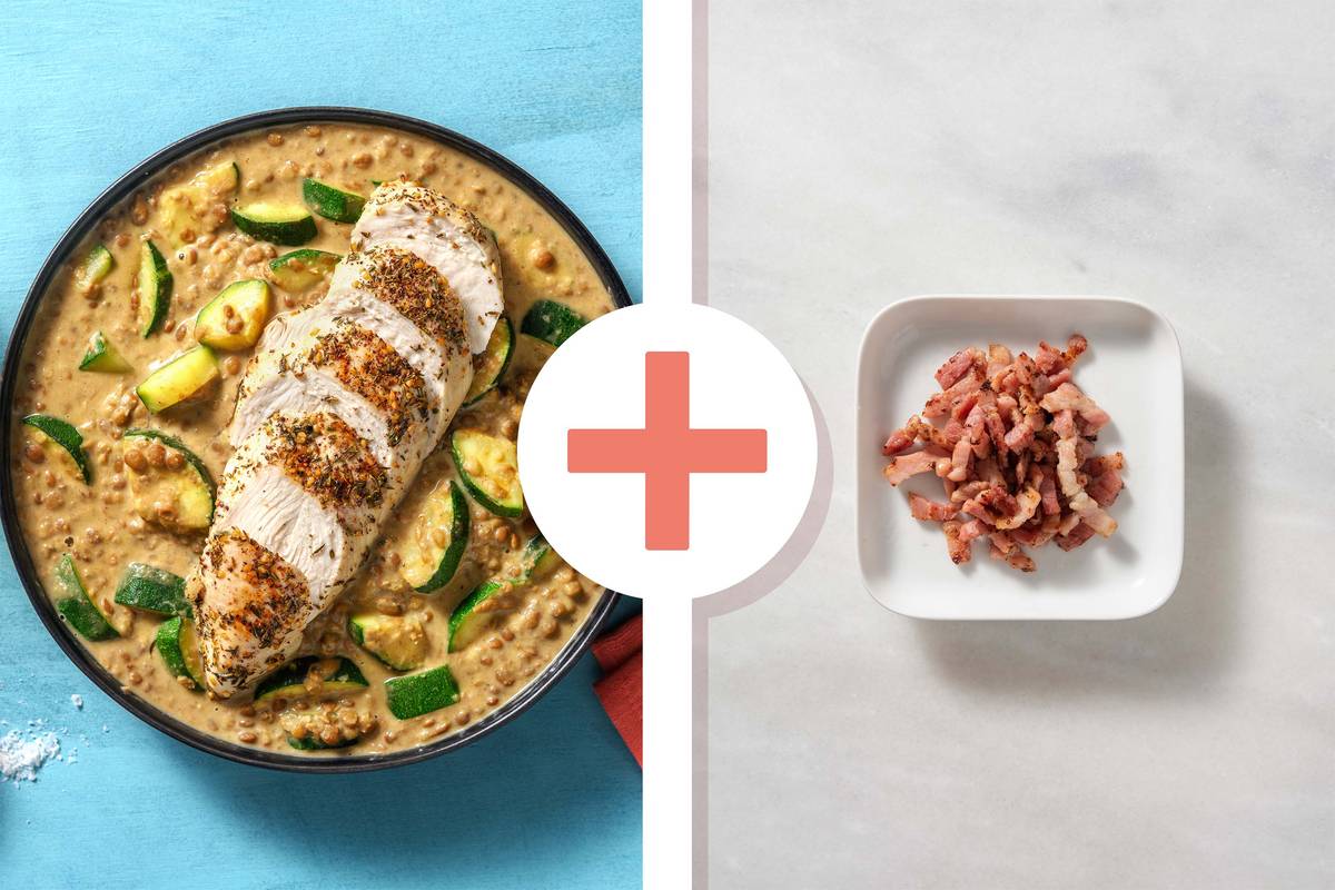 Zahtar Spiced Chicken and Bacon lardons