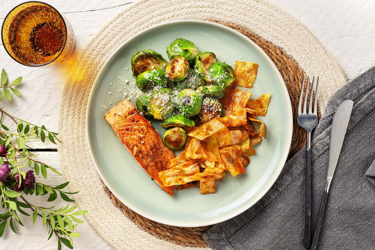 Zalm in knoflook-botersaus