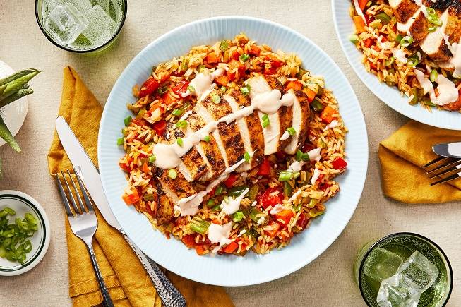 Cajun Blackened Chicken and Rice Bowl
