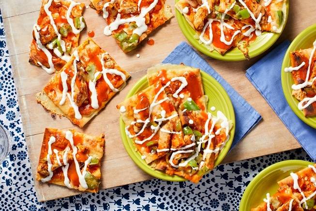 Buffalo Chicken Flatbreads