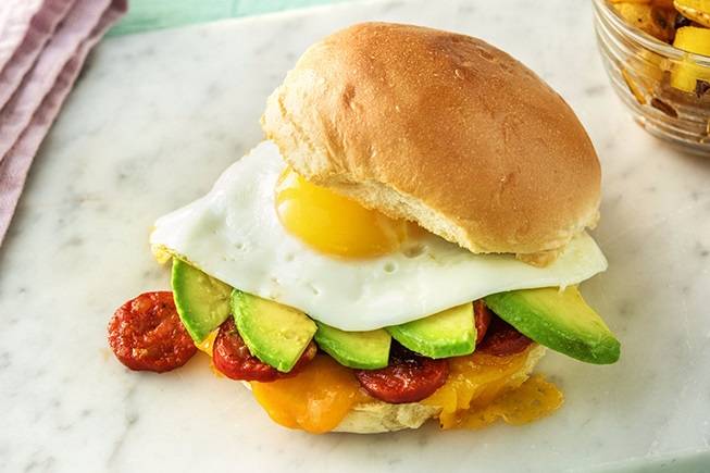 Chorizo, Egg, and Avocado Sandwich