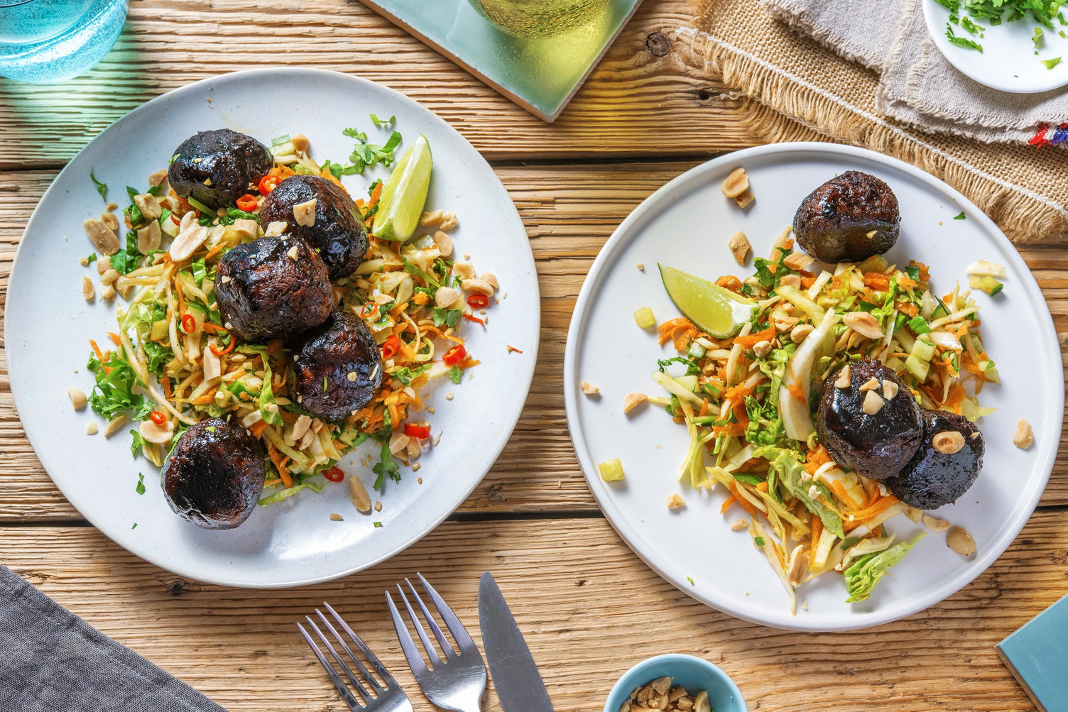 Hoisinglaserade kycklingbullar