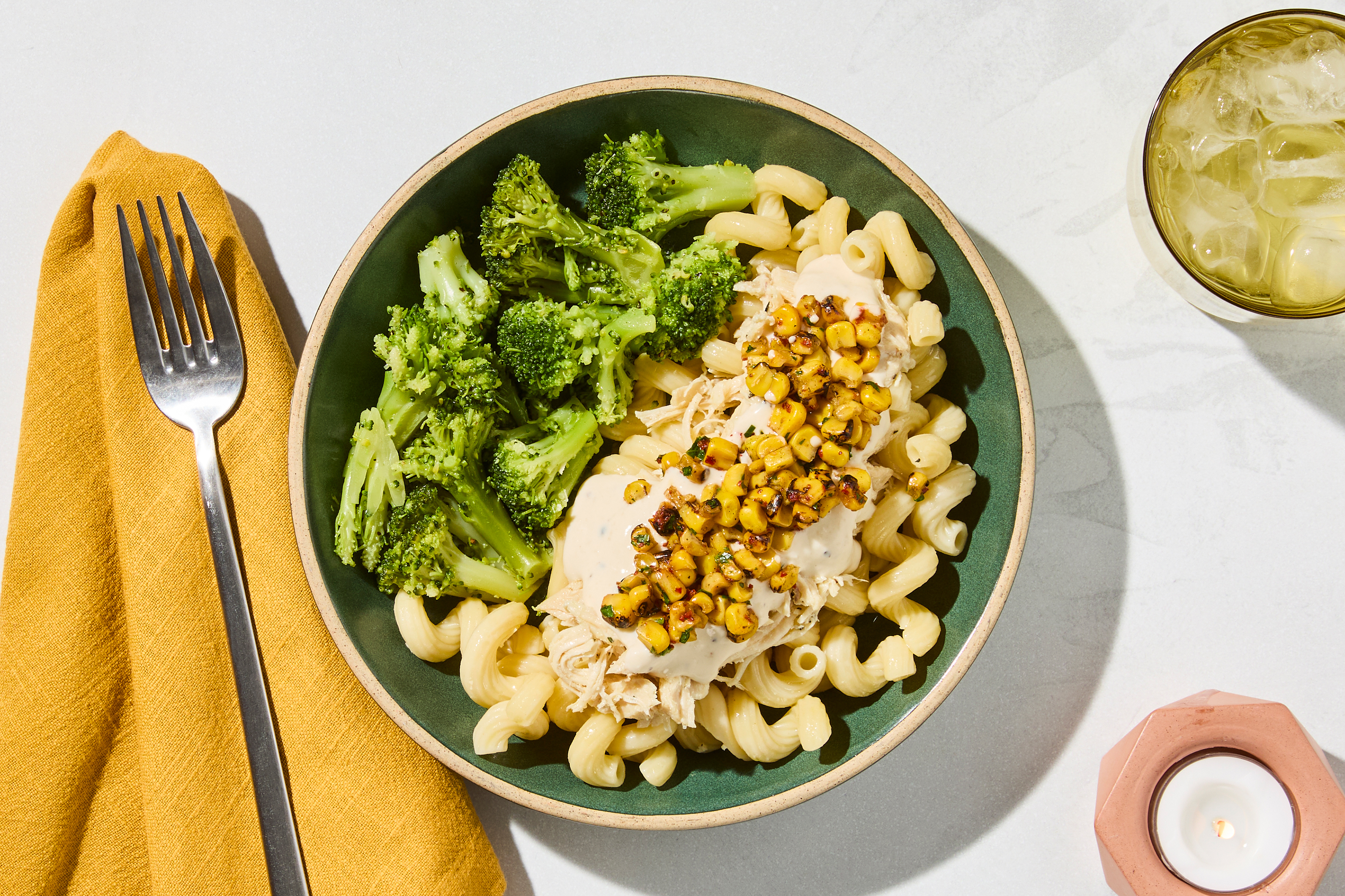 Charred Corn & Shredded Chicken Cavatappi