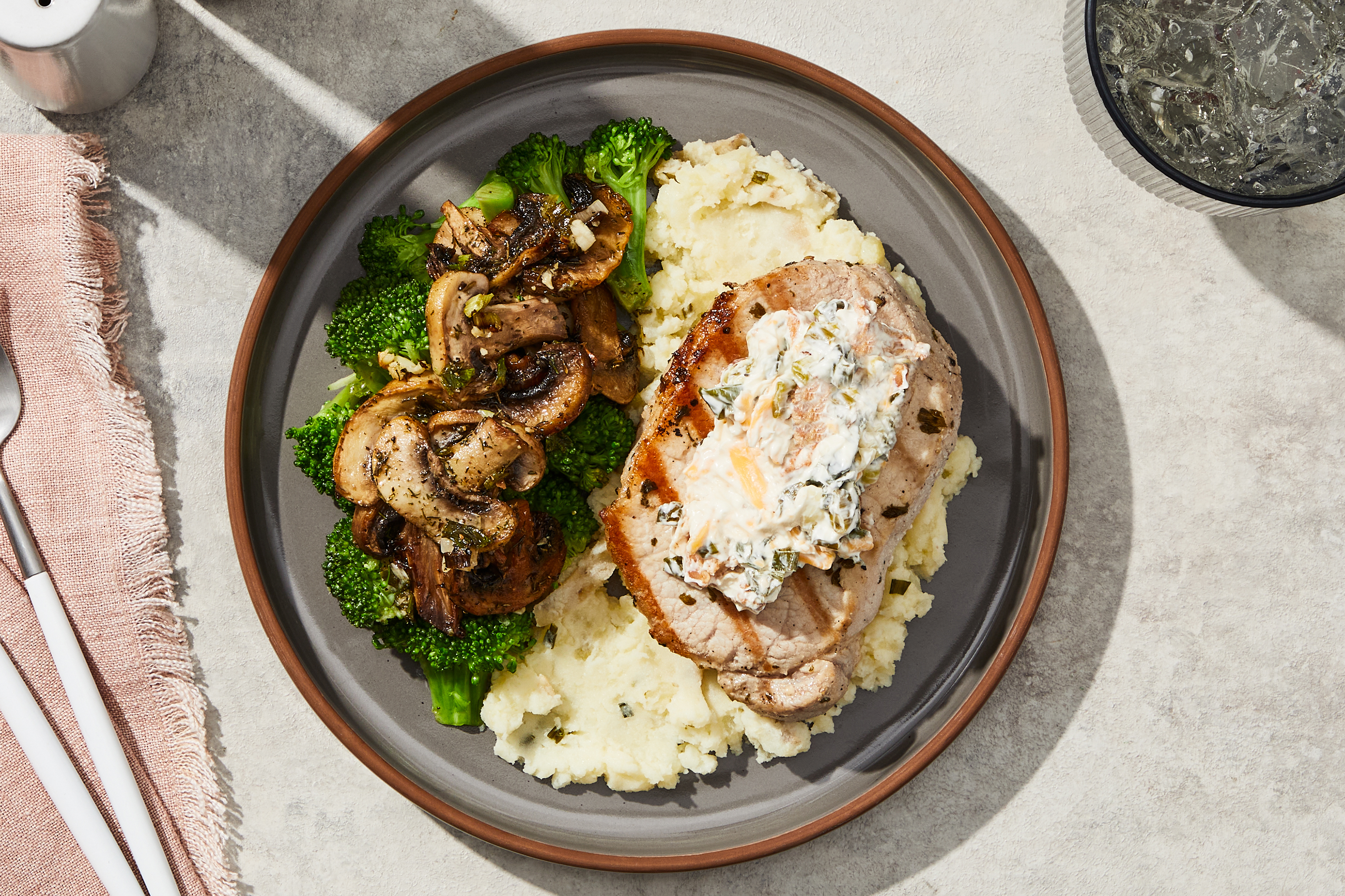 Loaded Mashed Potato Pork Chop