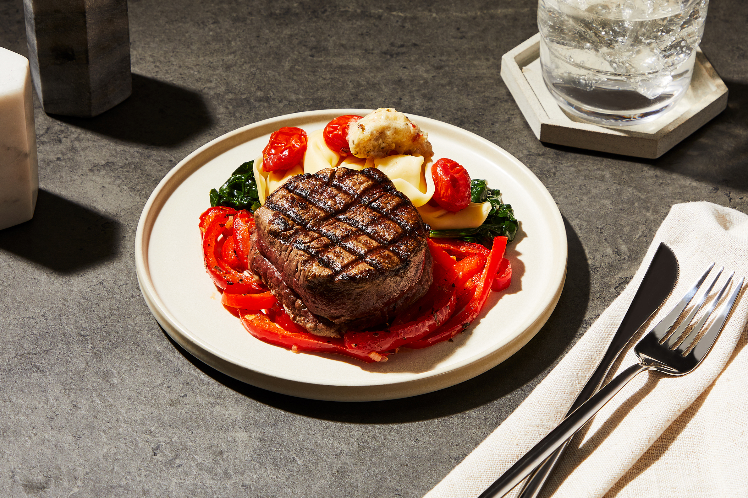 Roasted Red Pepper Filet Mignon