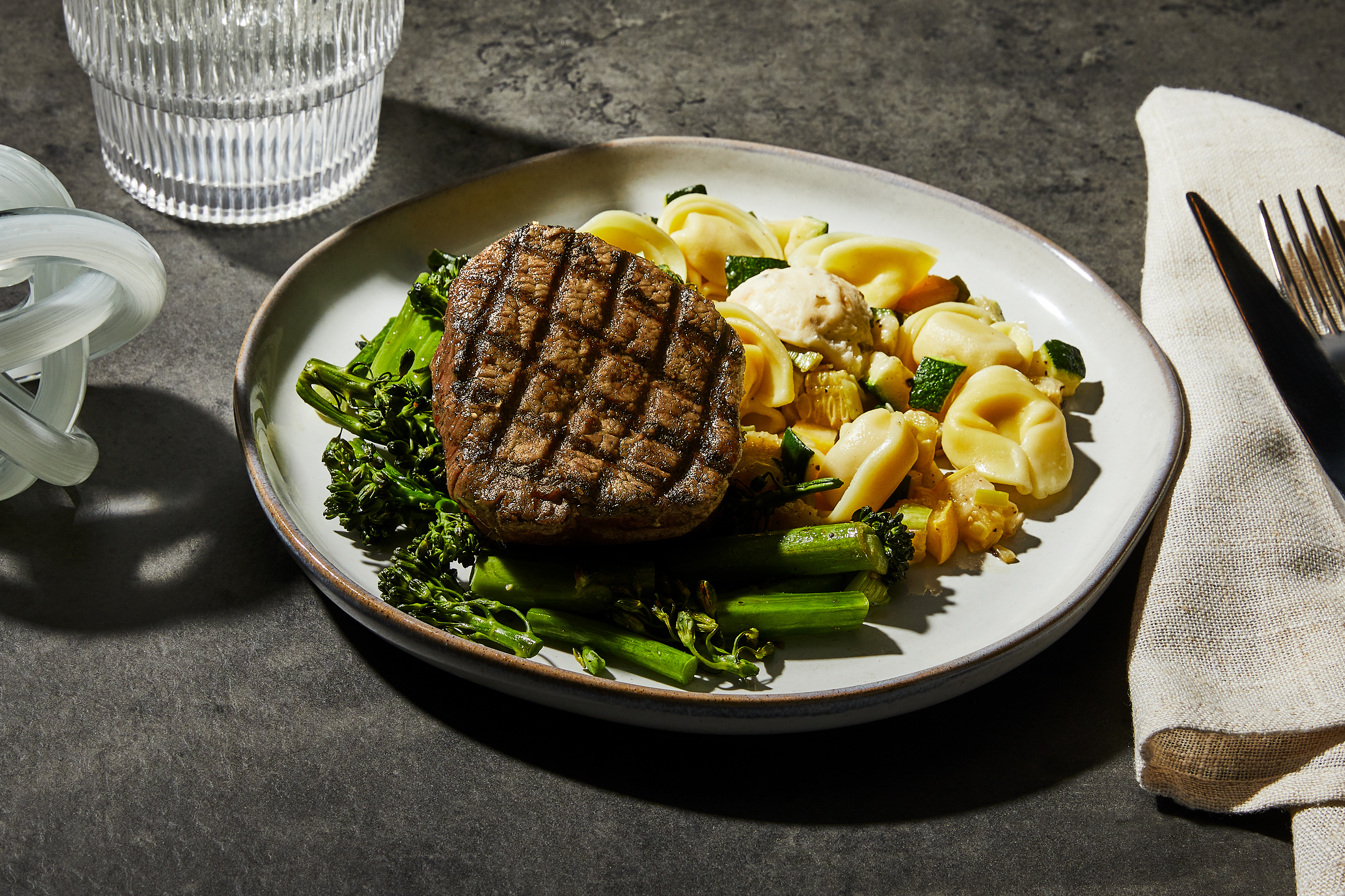 Smoky Garlic Filet Mignon & Broccolini