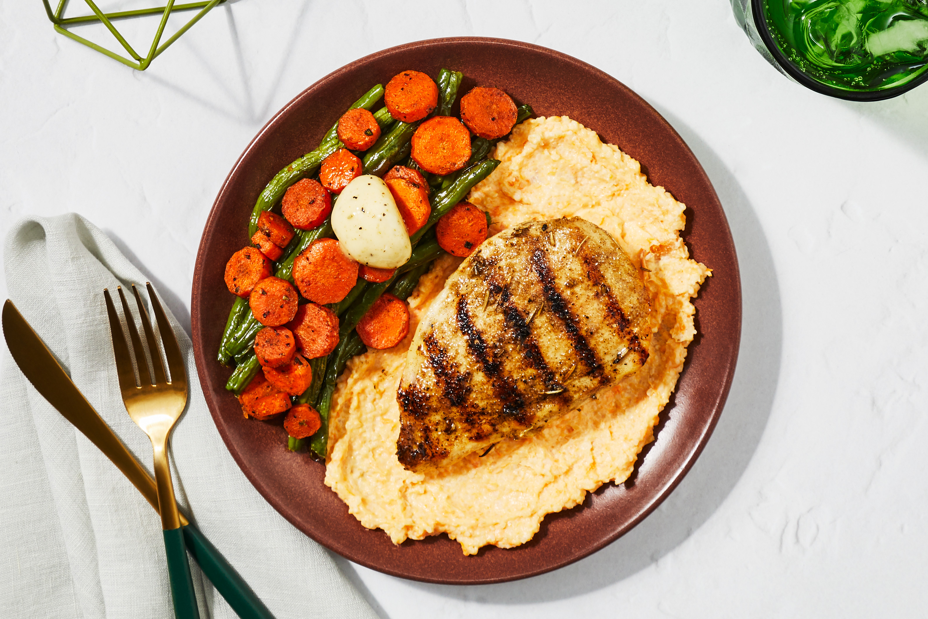 Sweet Potato Grits & Sage Chicken