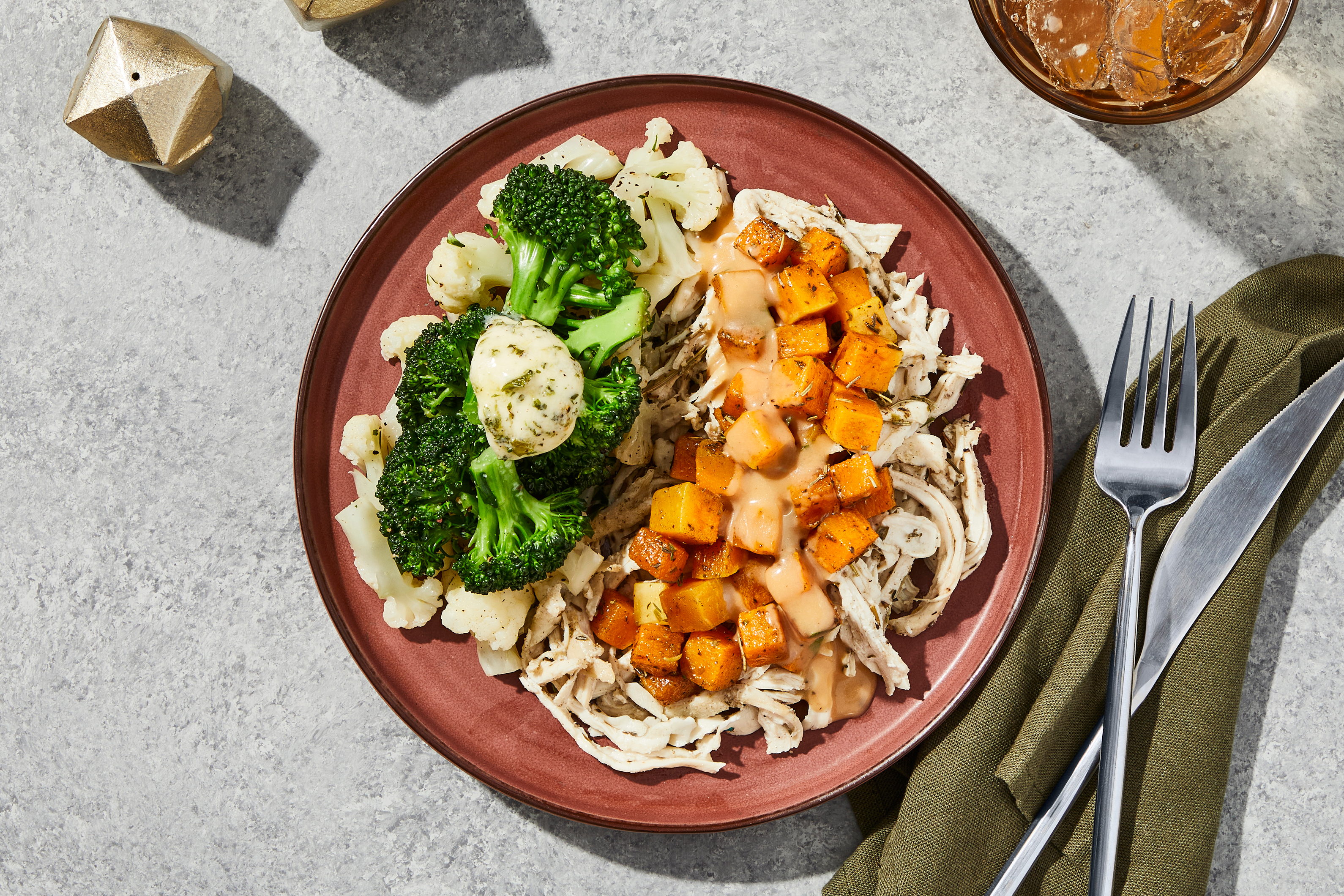 Herb Shredded Chicken & Butternut Squash