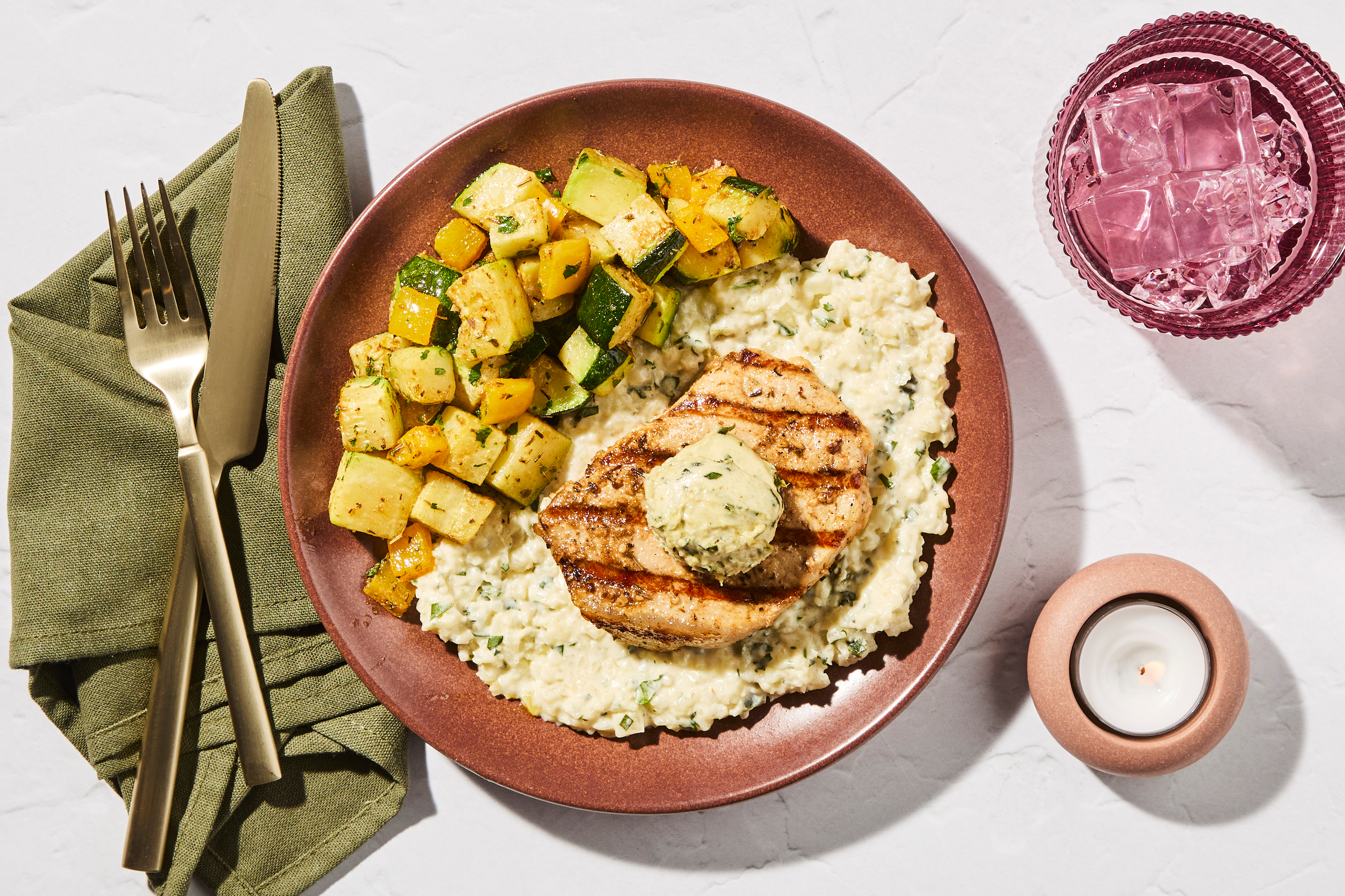 Poblano Cream Pork Chop