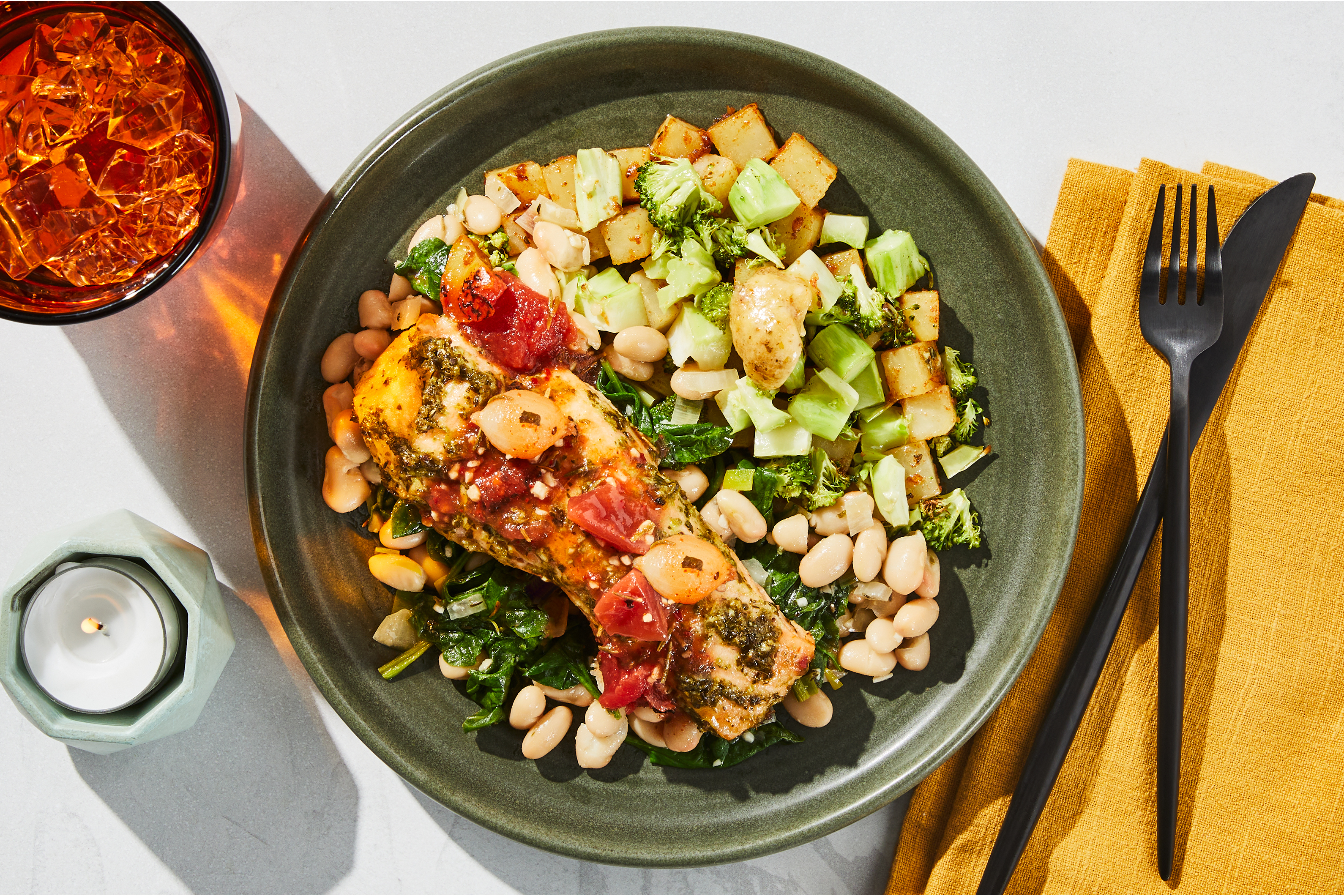 Tuscan Pesto Baked Salmon