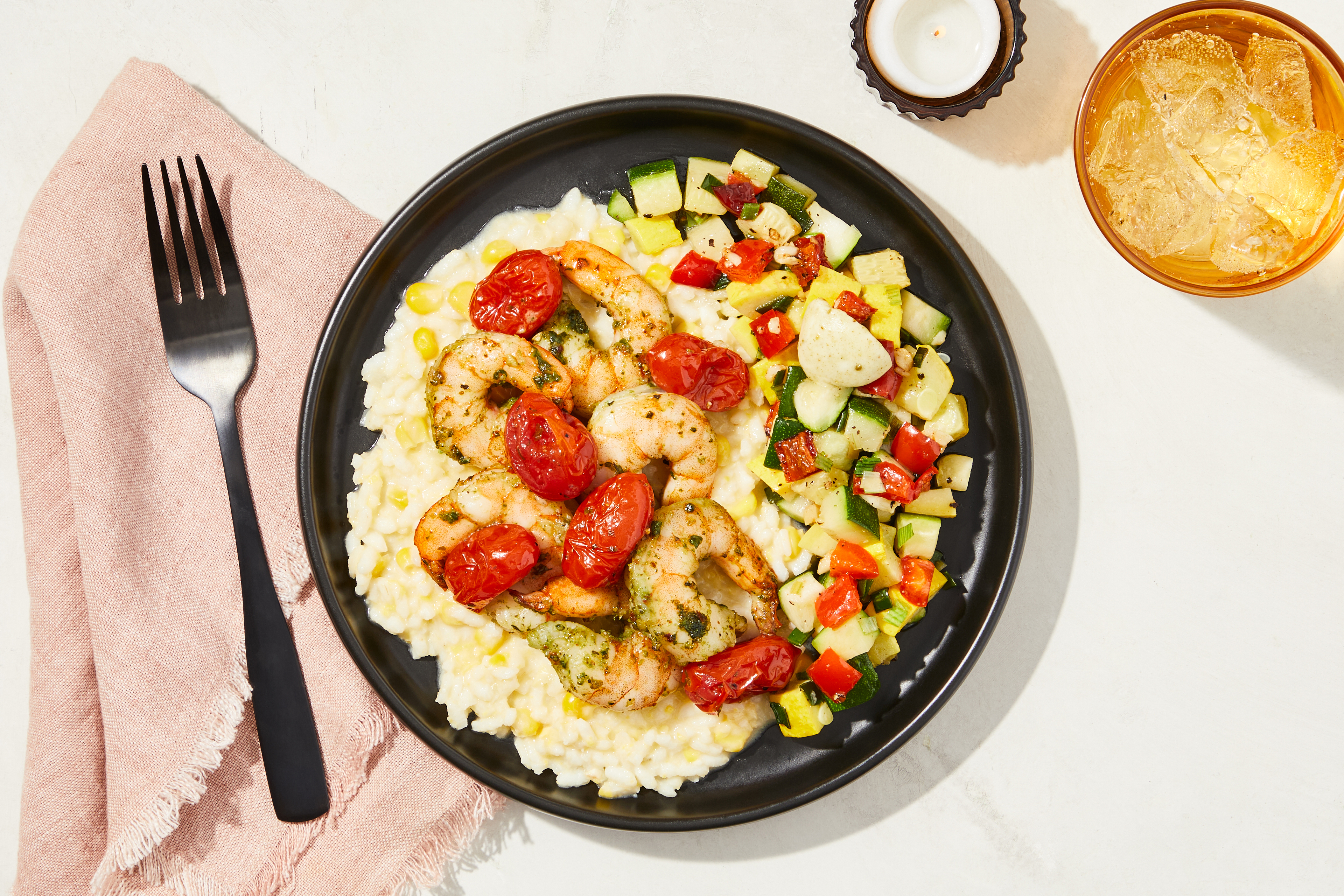 Golden Corn & Shrimp Risotto