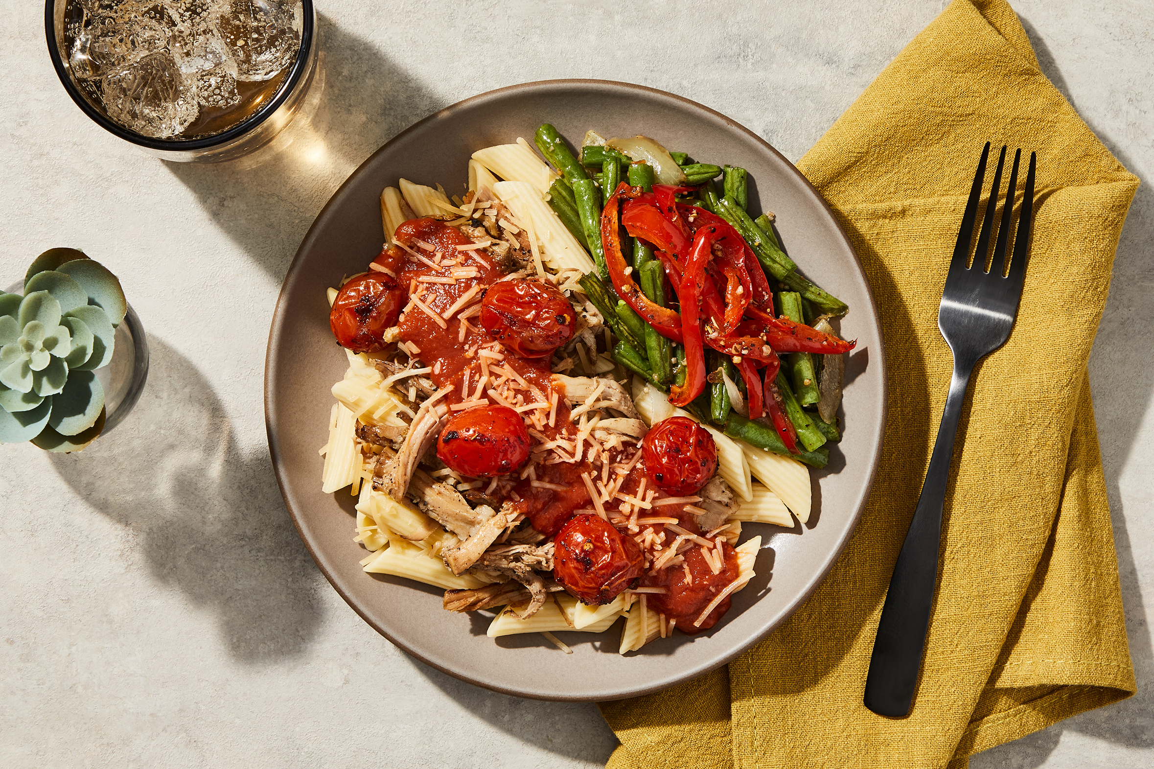 Penne Arrabbiata & Shredded Pork