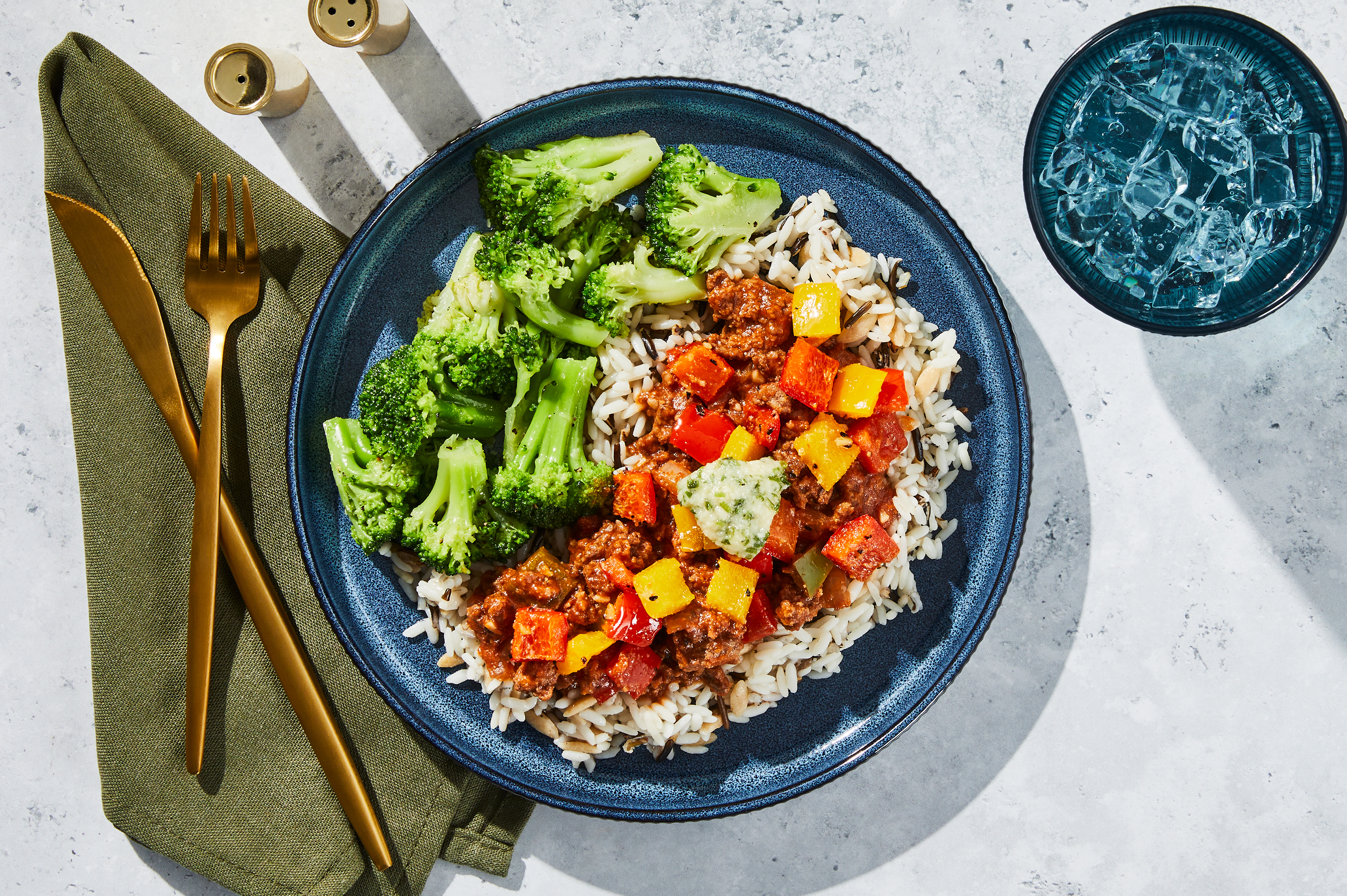 Roasted Bell Pepper & Ground Beef Bowl