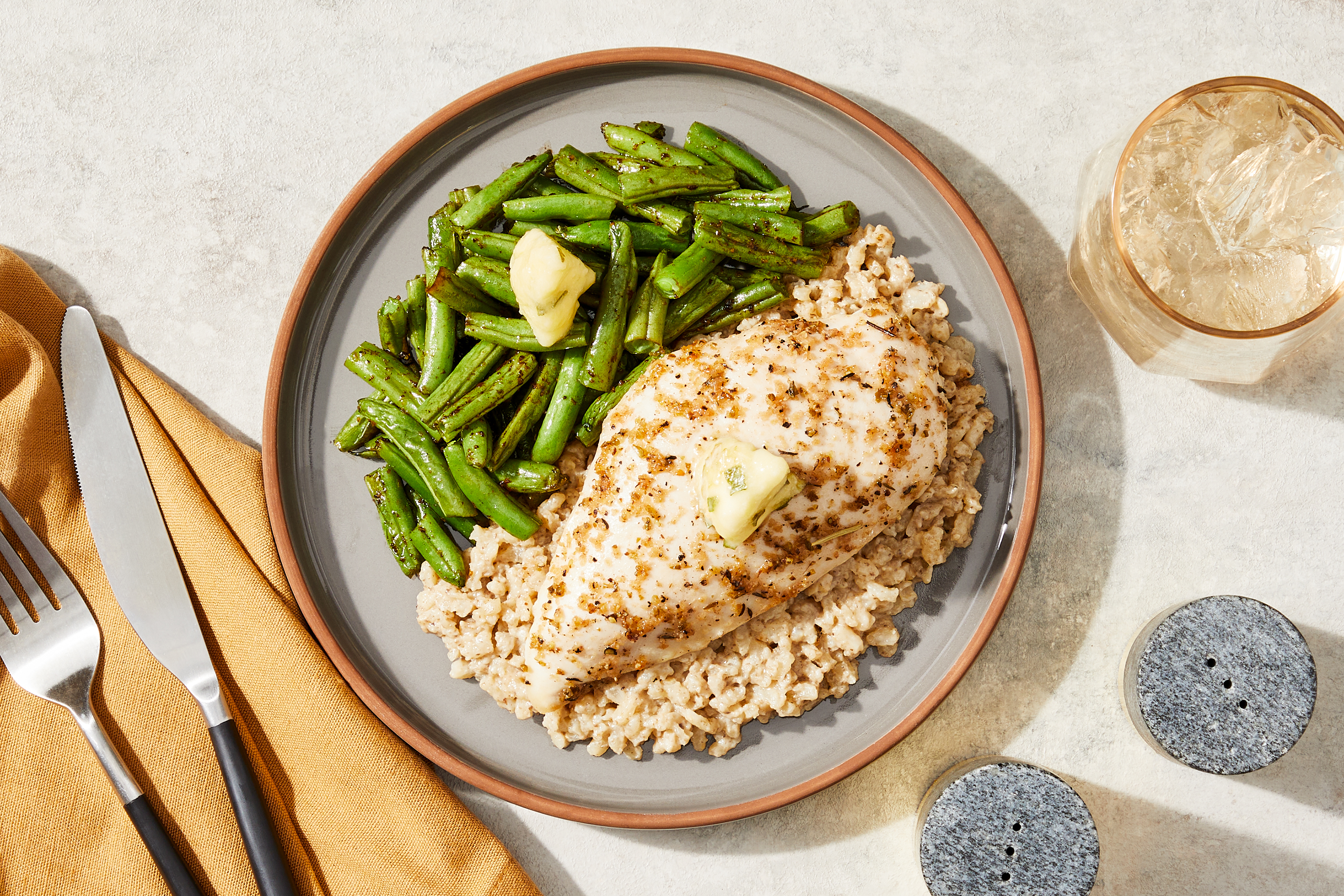 Truffle Butter Chicken & Mushroom Risotto