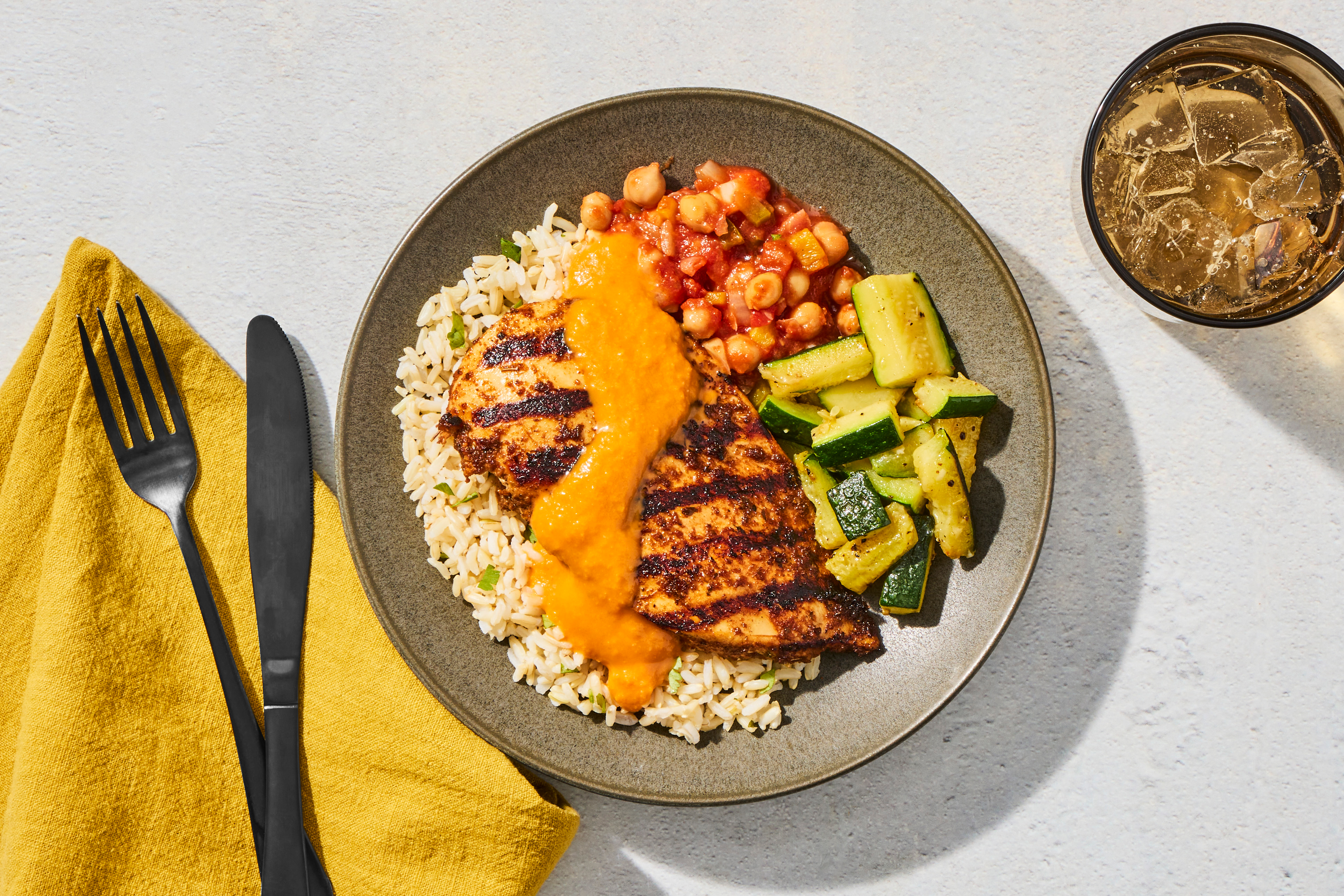 Chicken Taktouka & Cilantro Rice