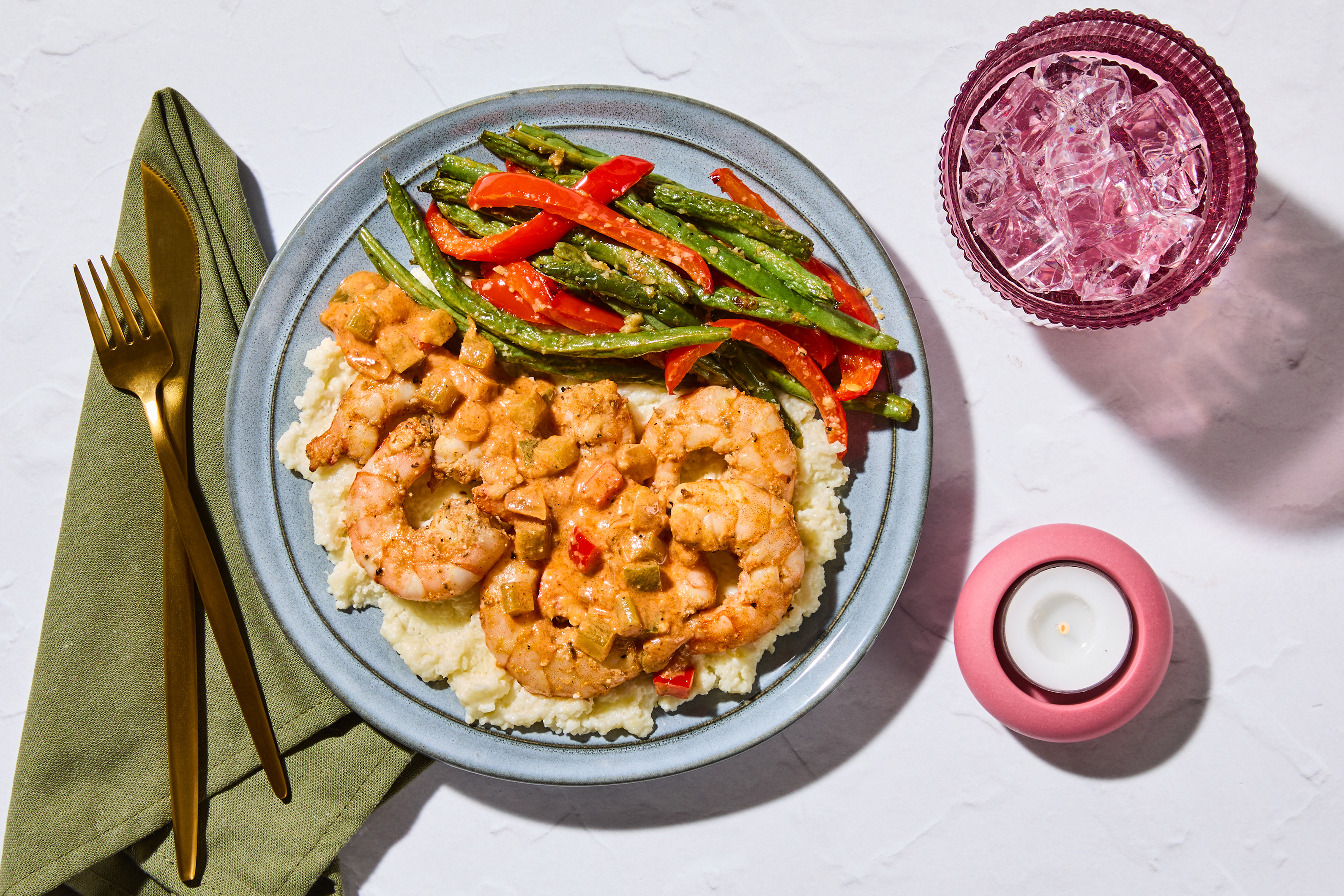 Creole Shrimp & Smoky Cheddar Grits