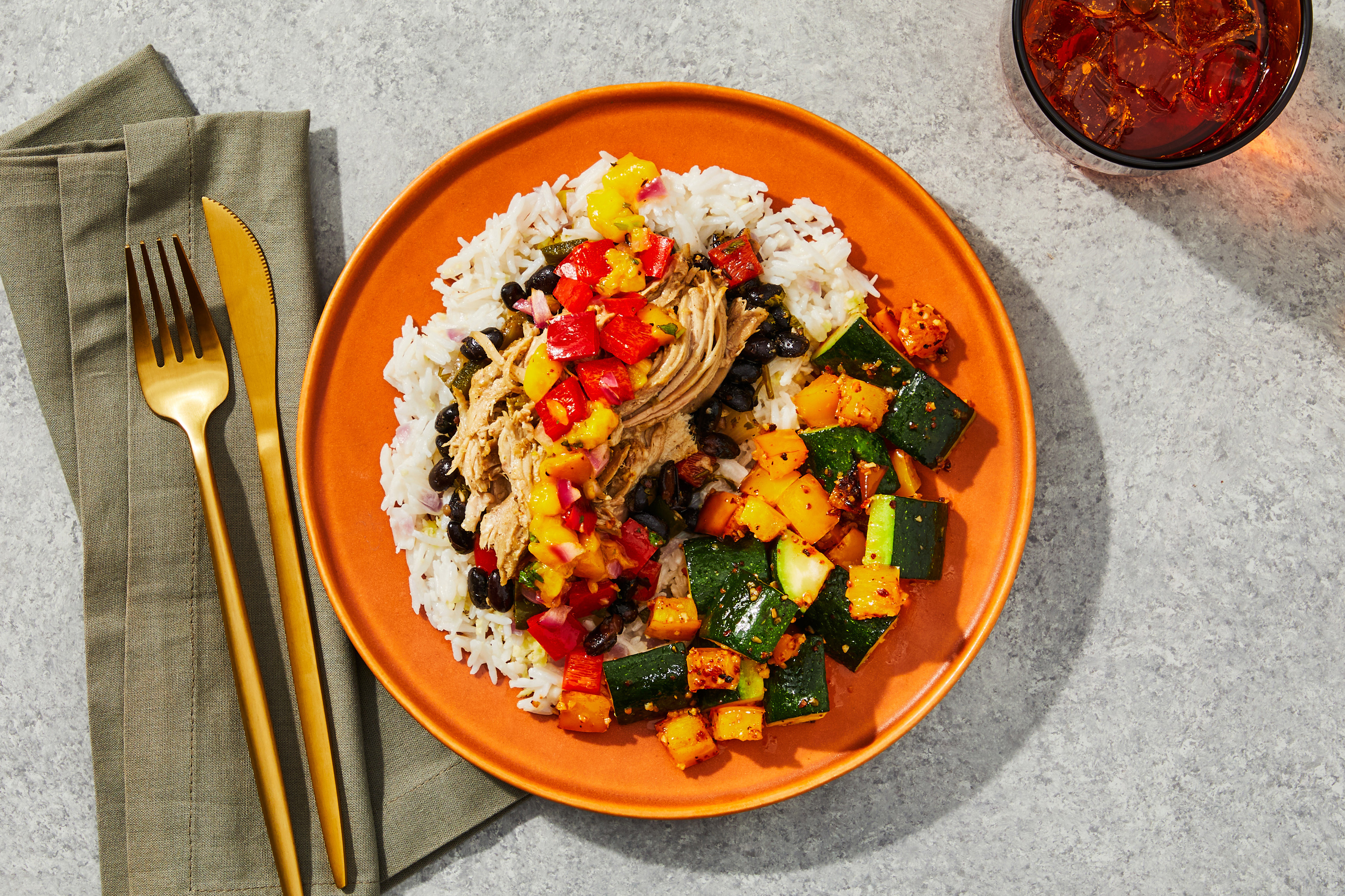 Caribbean-Style Shredded Pork & Mango Salsa