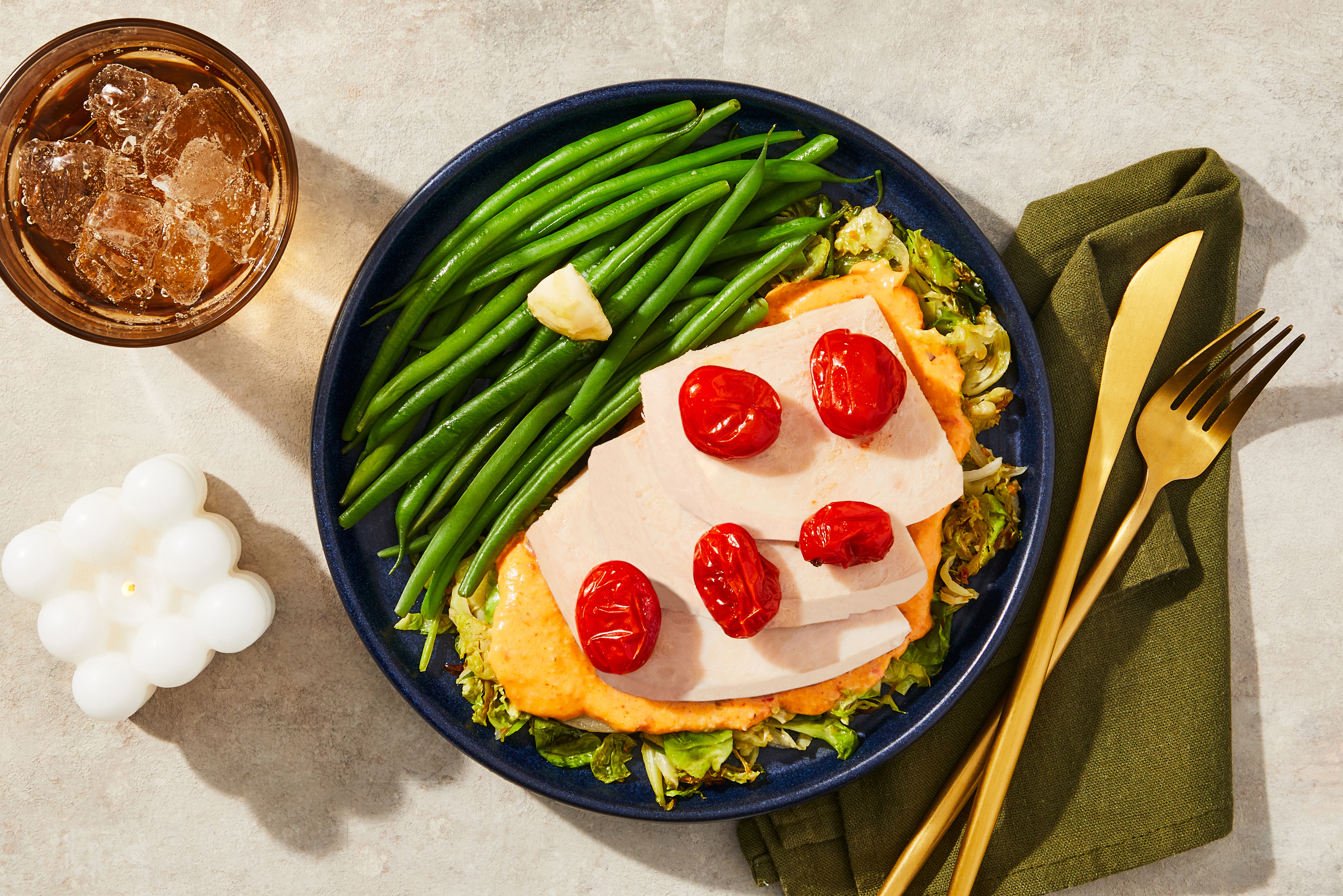 Sliced Turkey & Red Pepper Cream