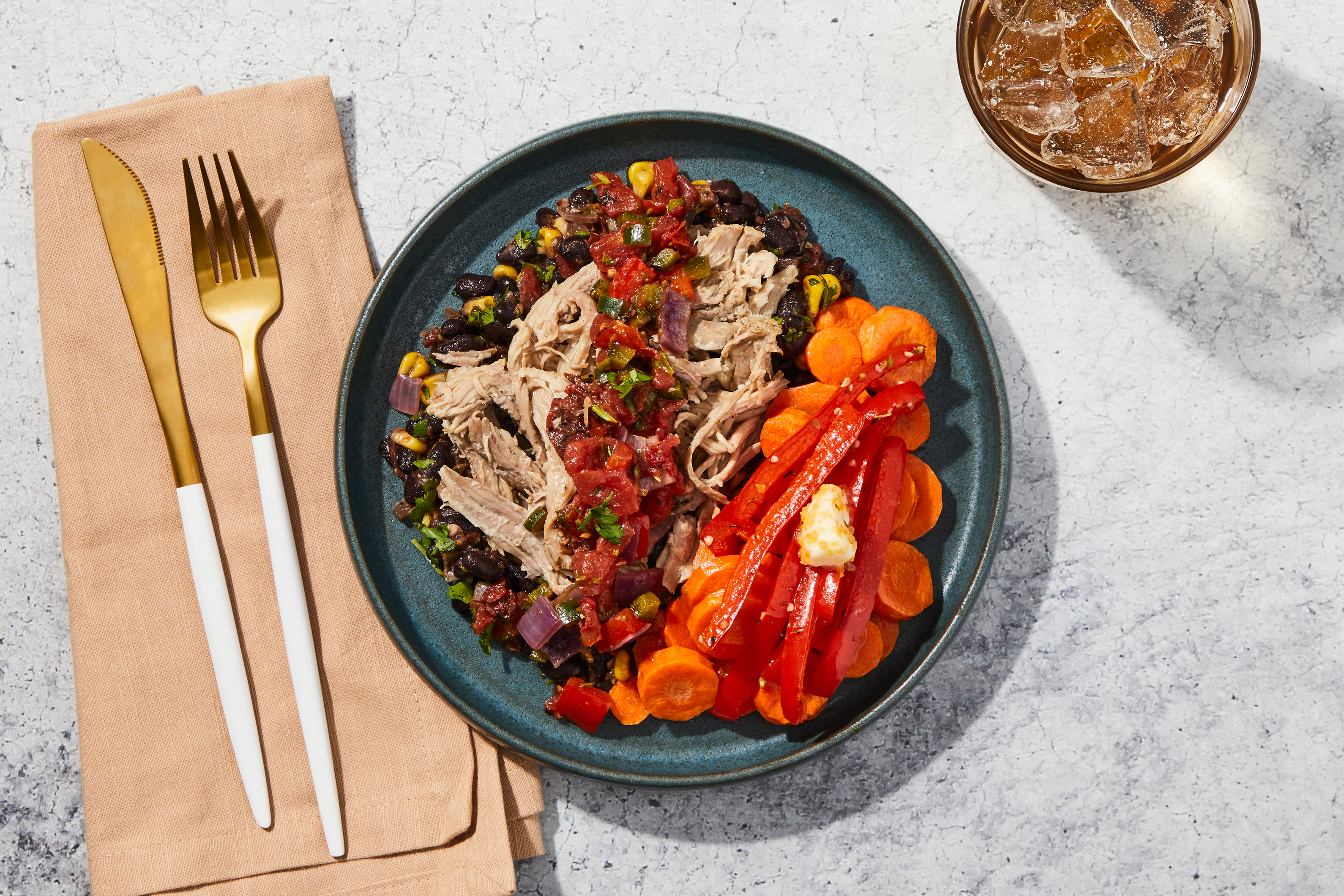 Salsa-Braised Pork & Black Beans