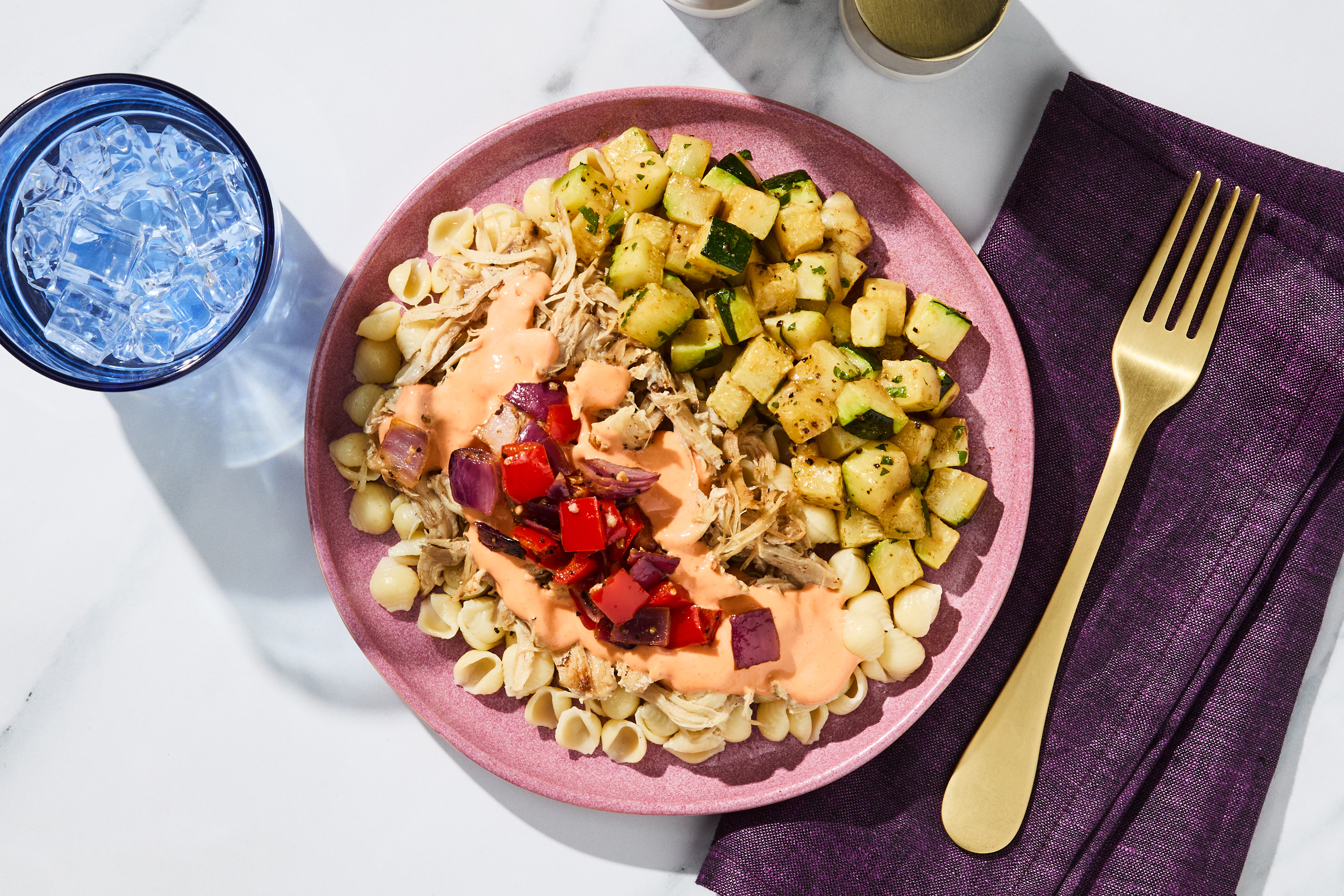 Cheddar & Red Pepper Chicken Thigh Pasta