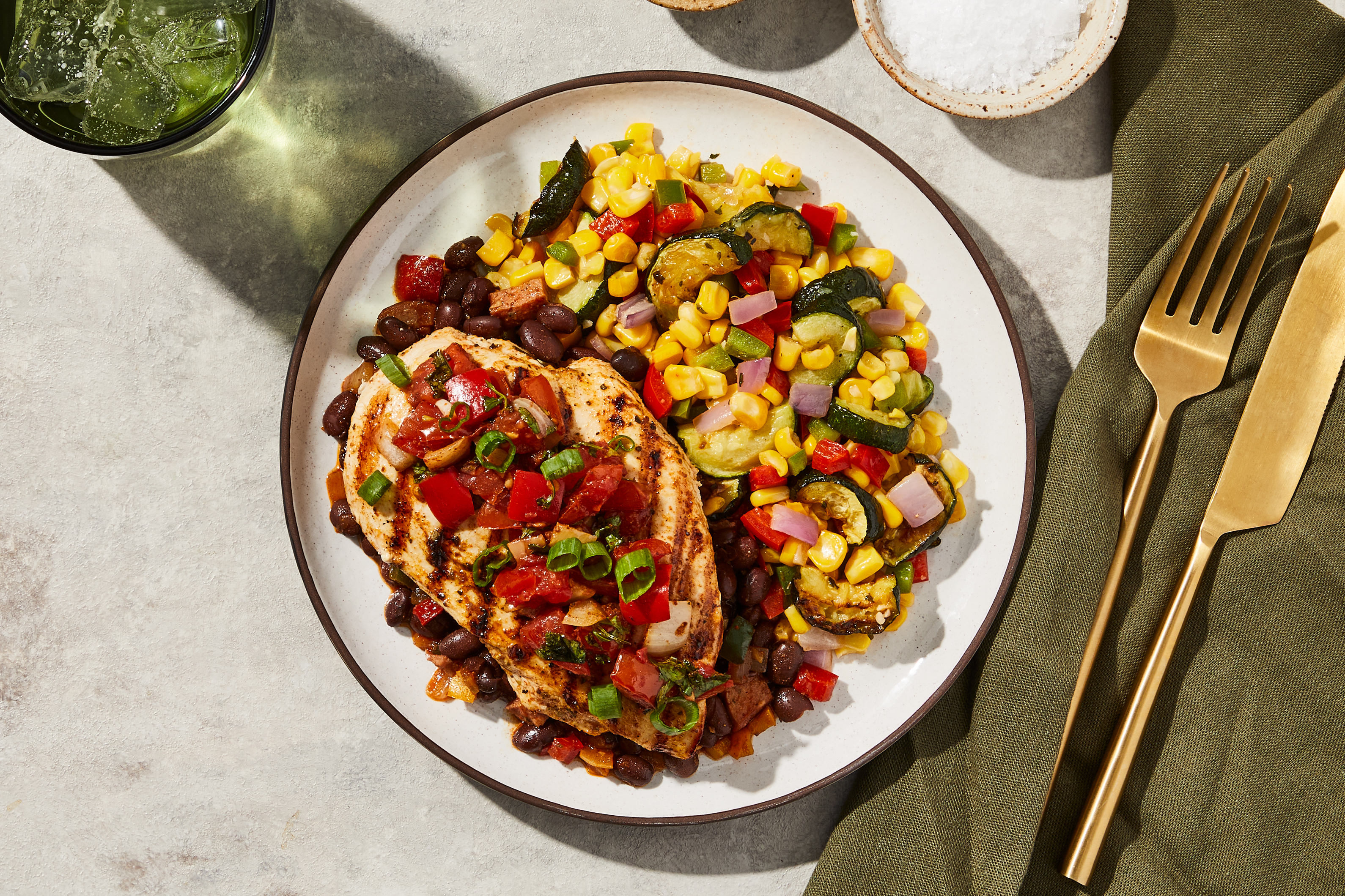 Smoky Chicken & Stewed Black Beans