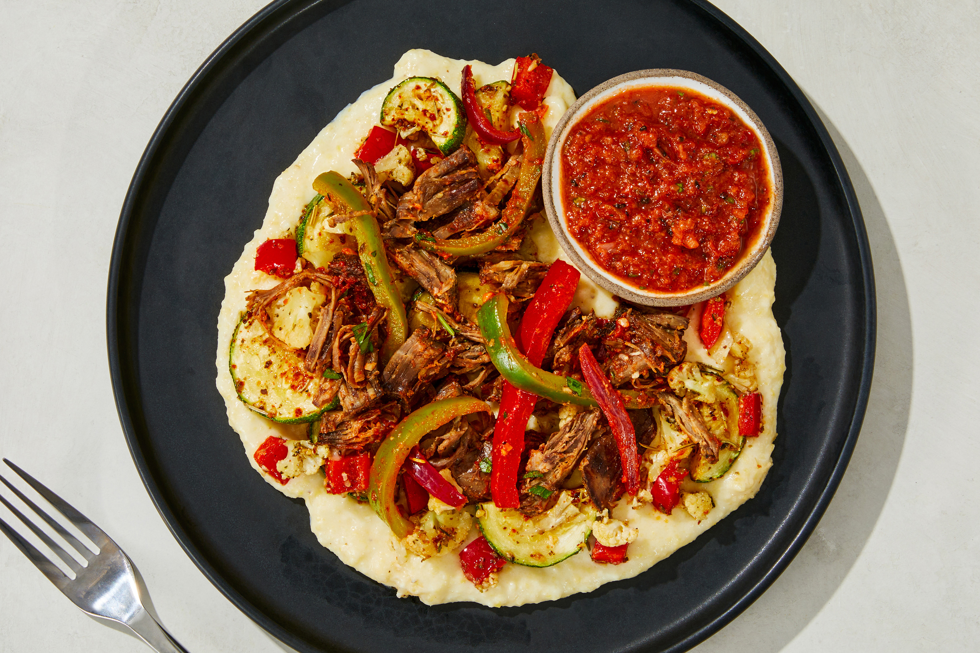 Shredded Beef Peperonata