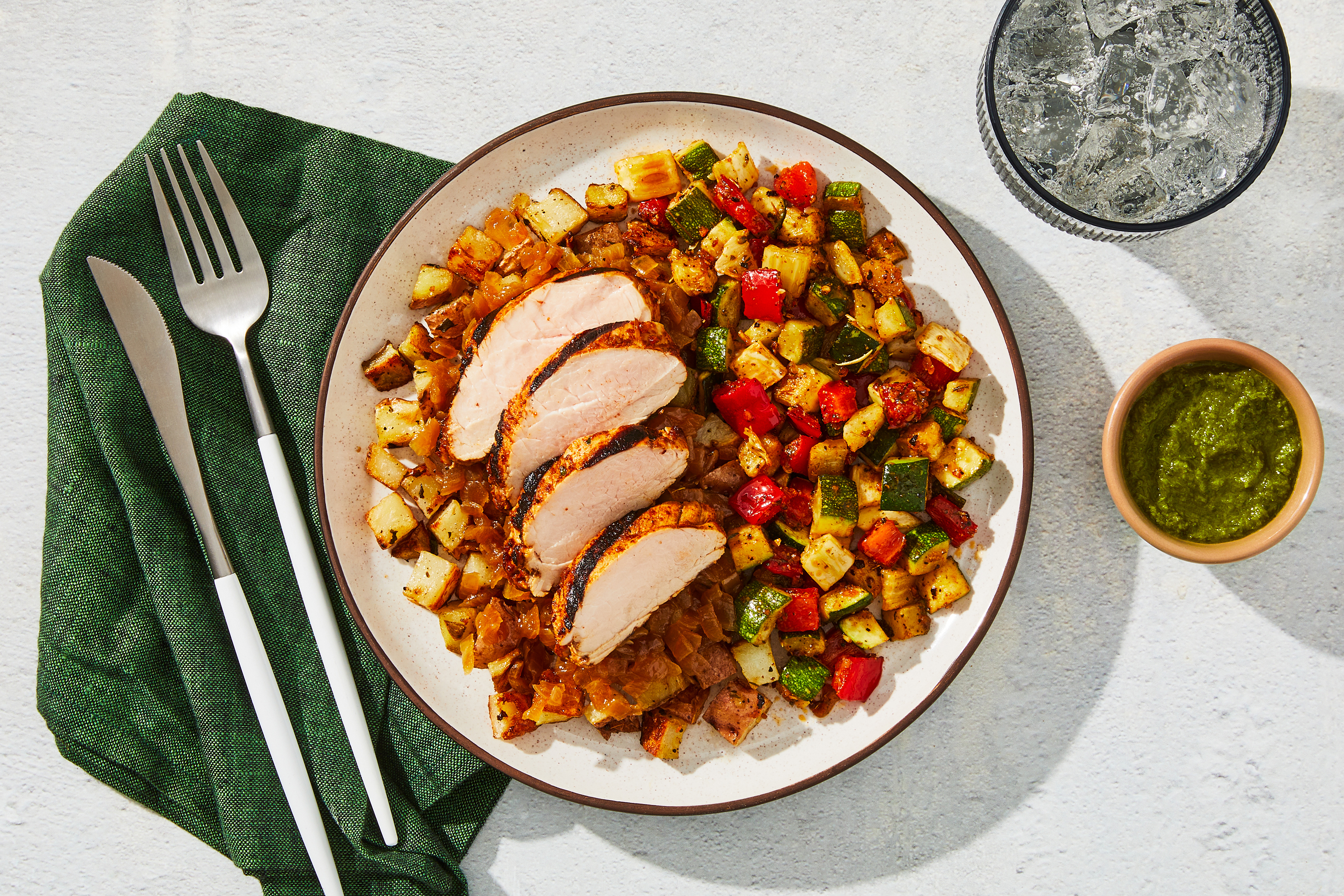 Smoky Pork Tenderloin & Chimichurri Sauce