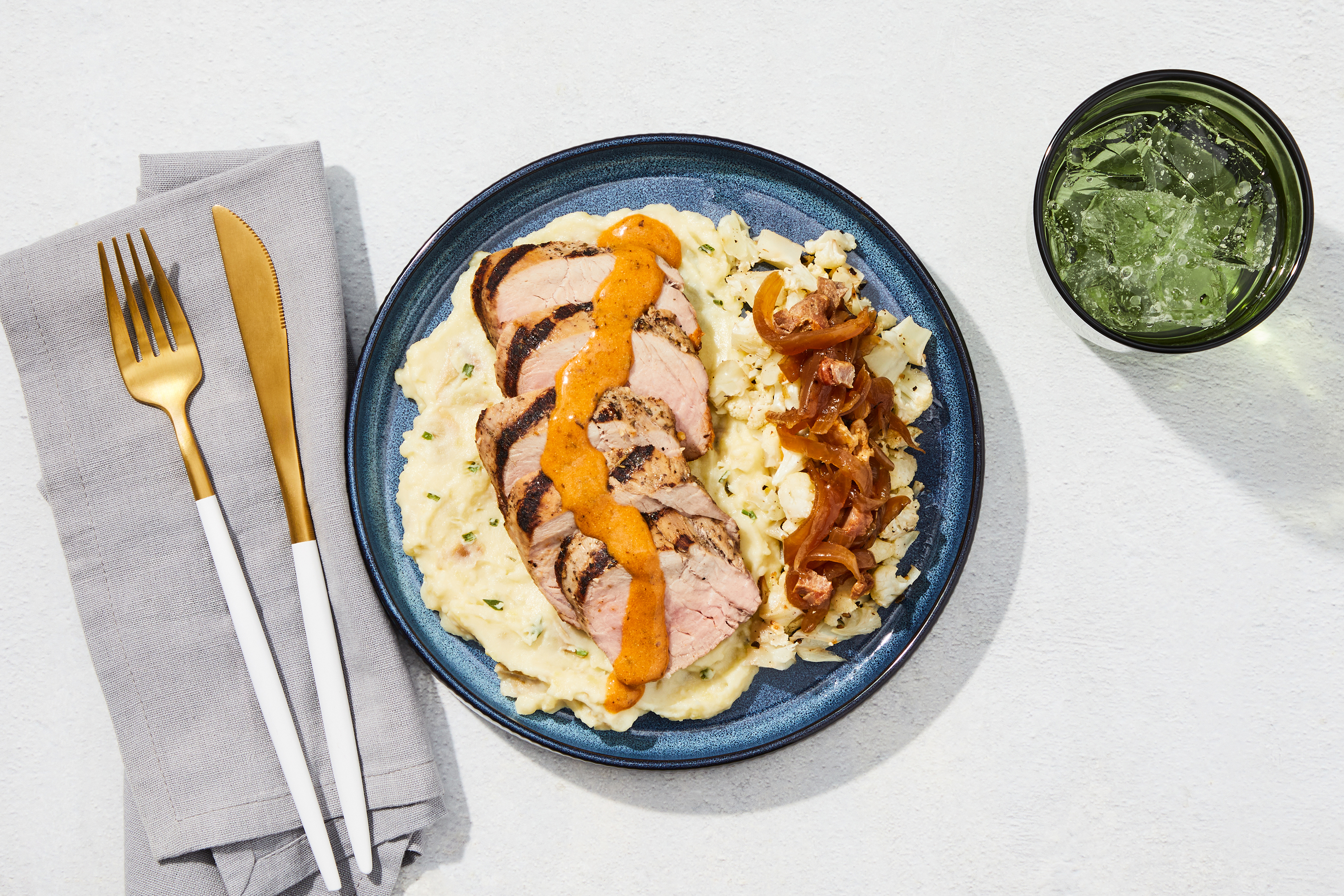 Grilled Pork Tenderloin & Yukon Mash