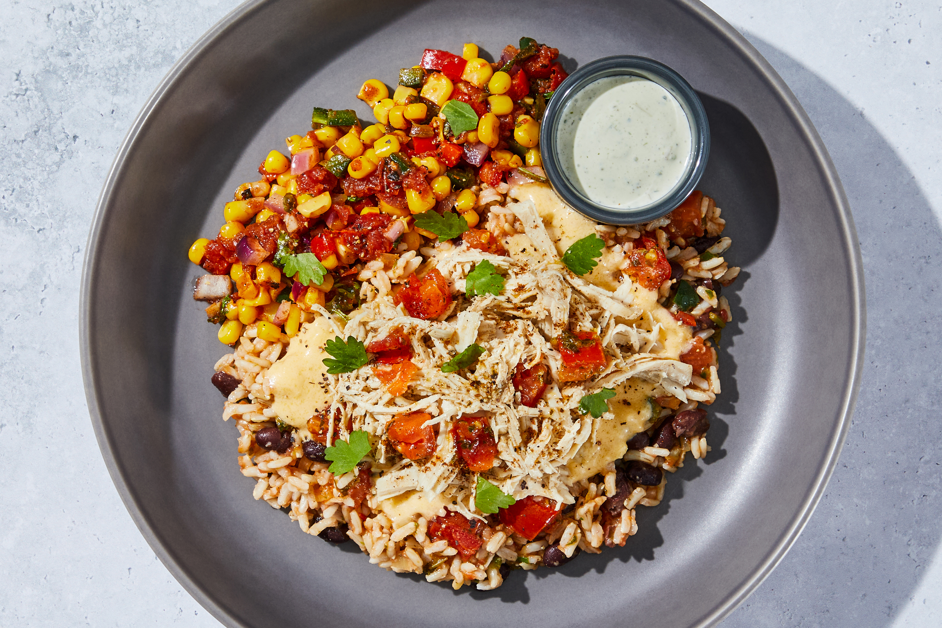 Shredded Chicken Taco Bowl
