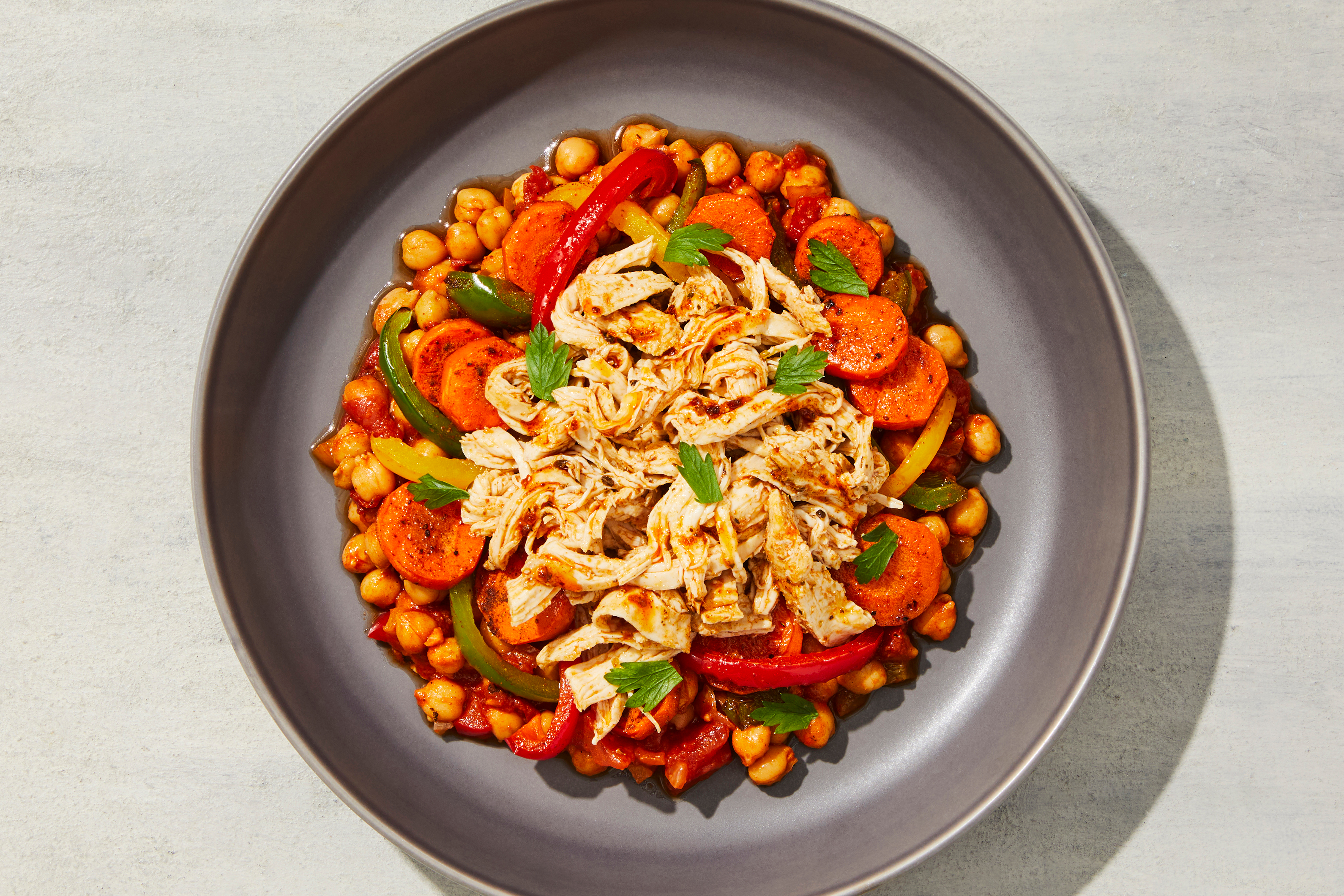 North African-Style Shredded Chicken