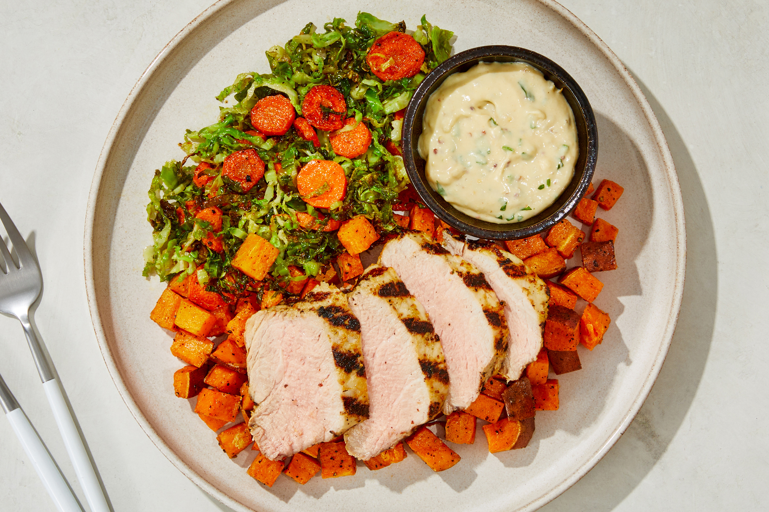 Grilled Pork Tenderloin & Creamy Dijon Sauce