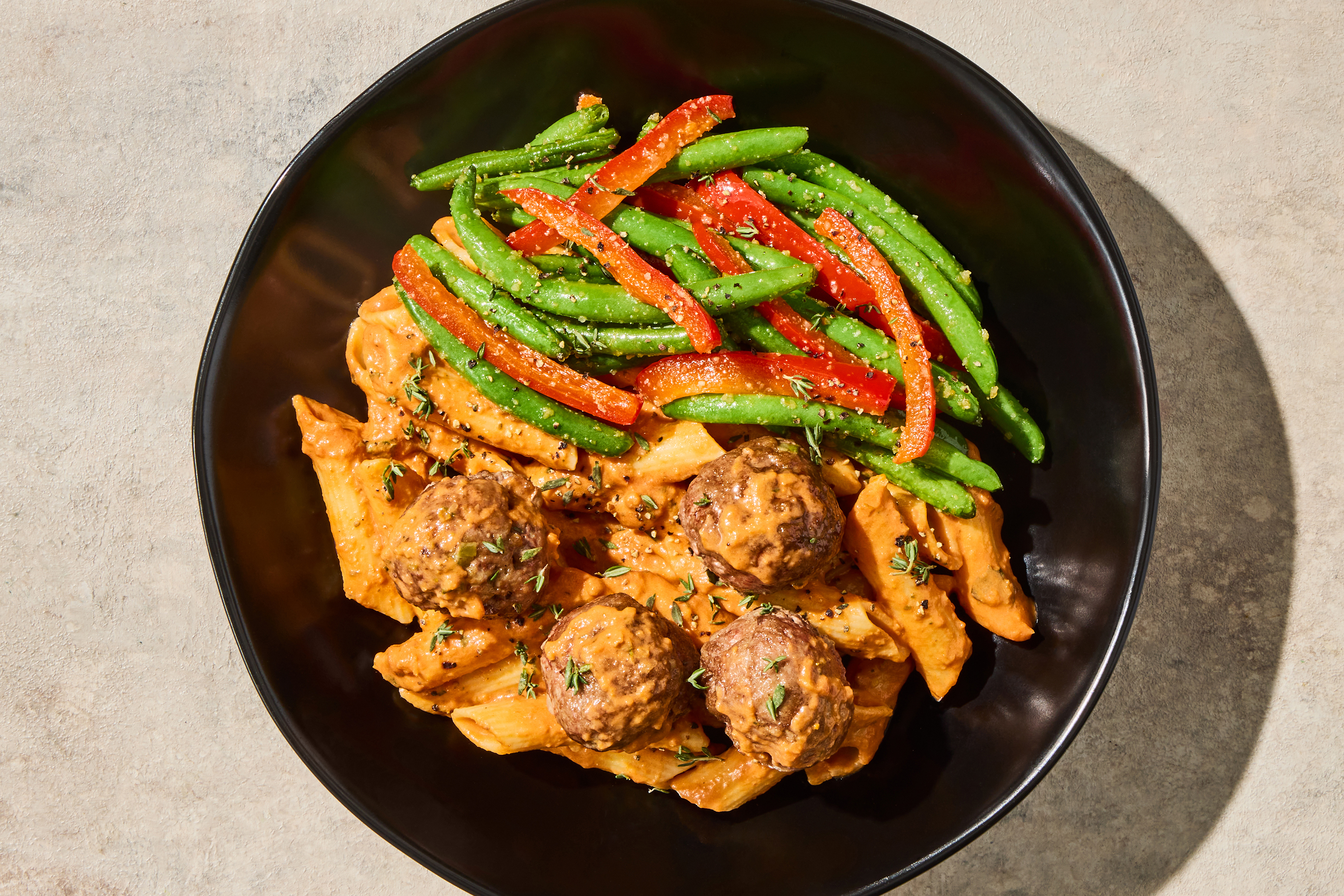 Penne Rosa & Meatballs