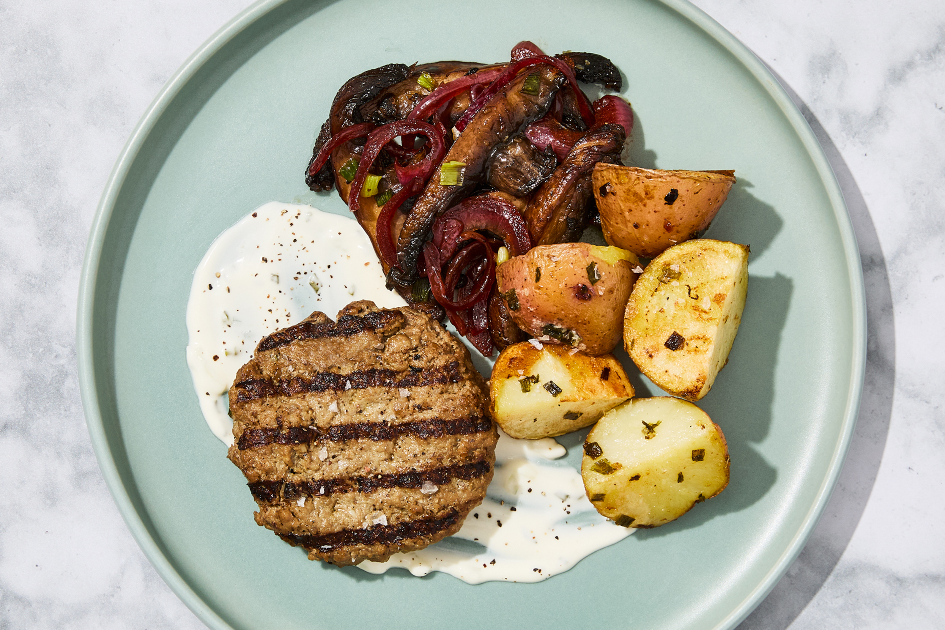 Balsamic Onion Portobello Burger